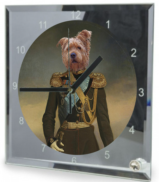 Pet Royal Portrait Art Image Clock