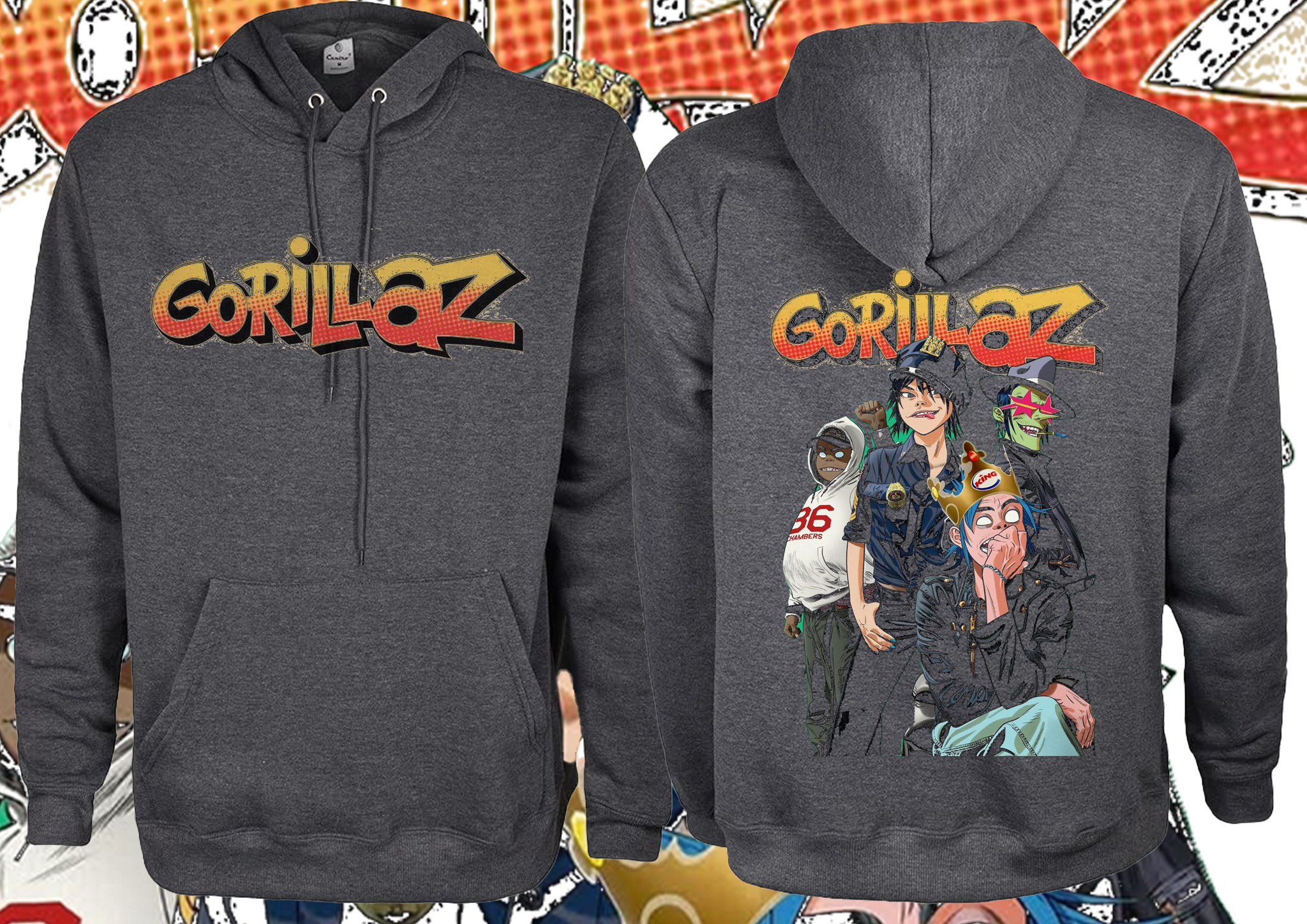 Gorillaz Characters Hoodie
