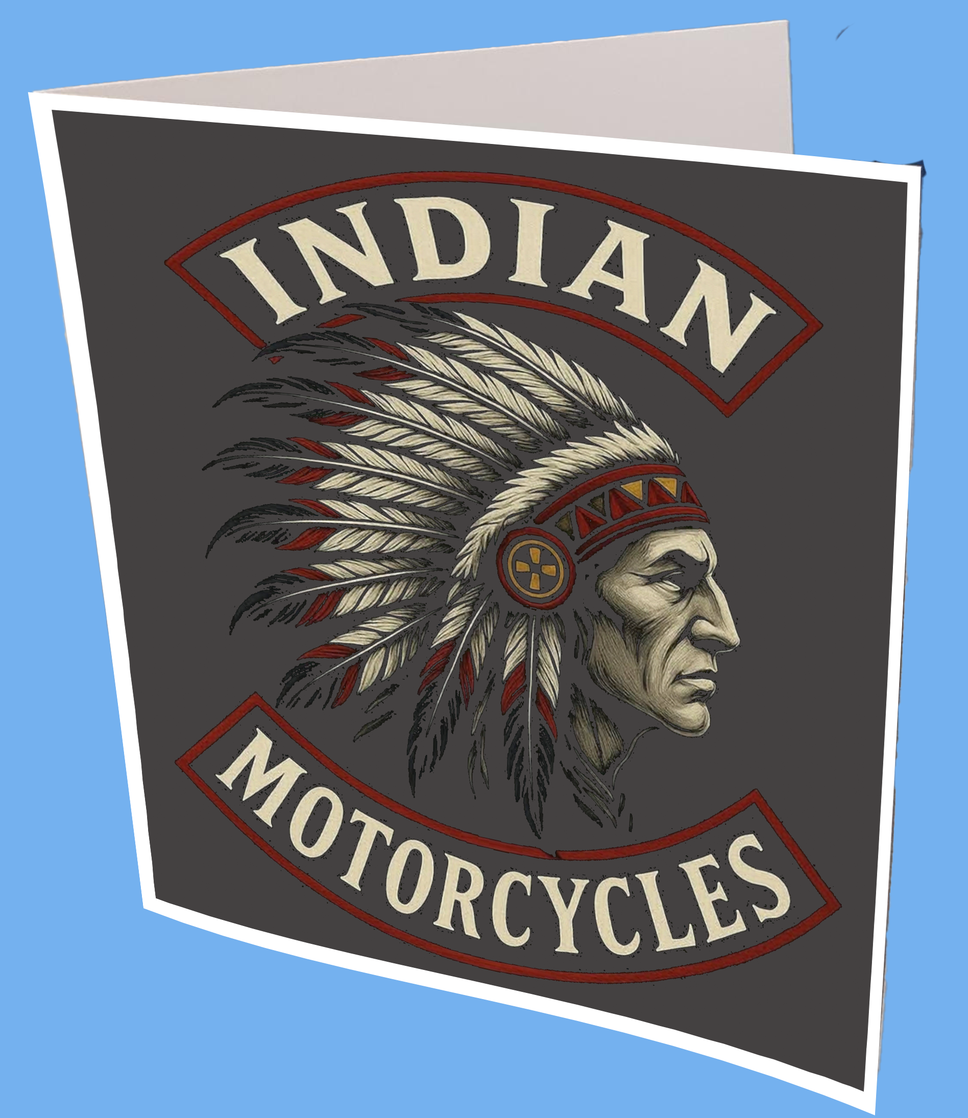Indian Motorcycle Greeting Card