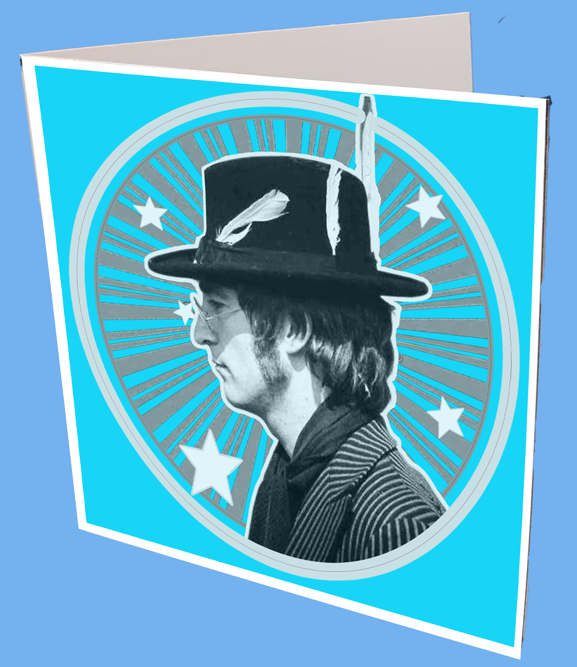 John Lennon Spiral Greeting Card