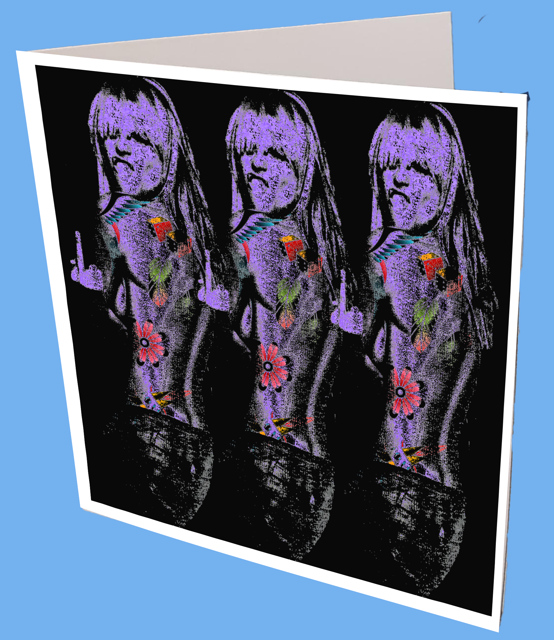 Kate Moss Greeting Card