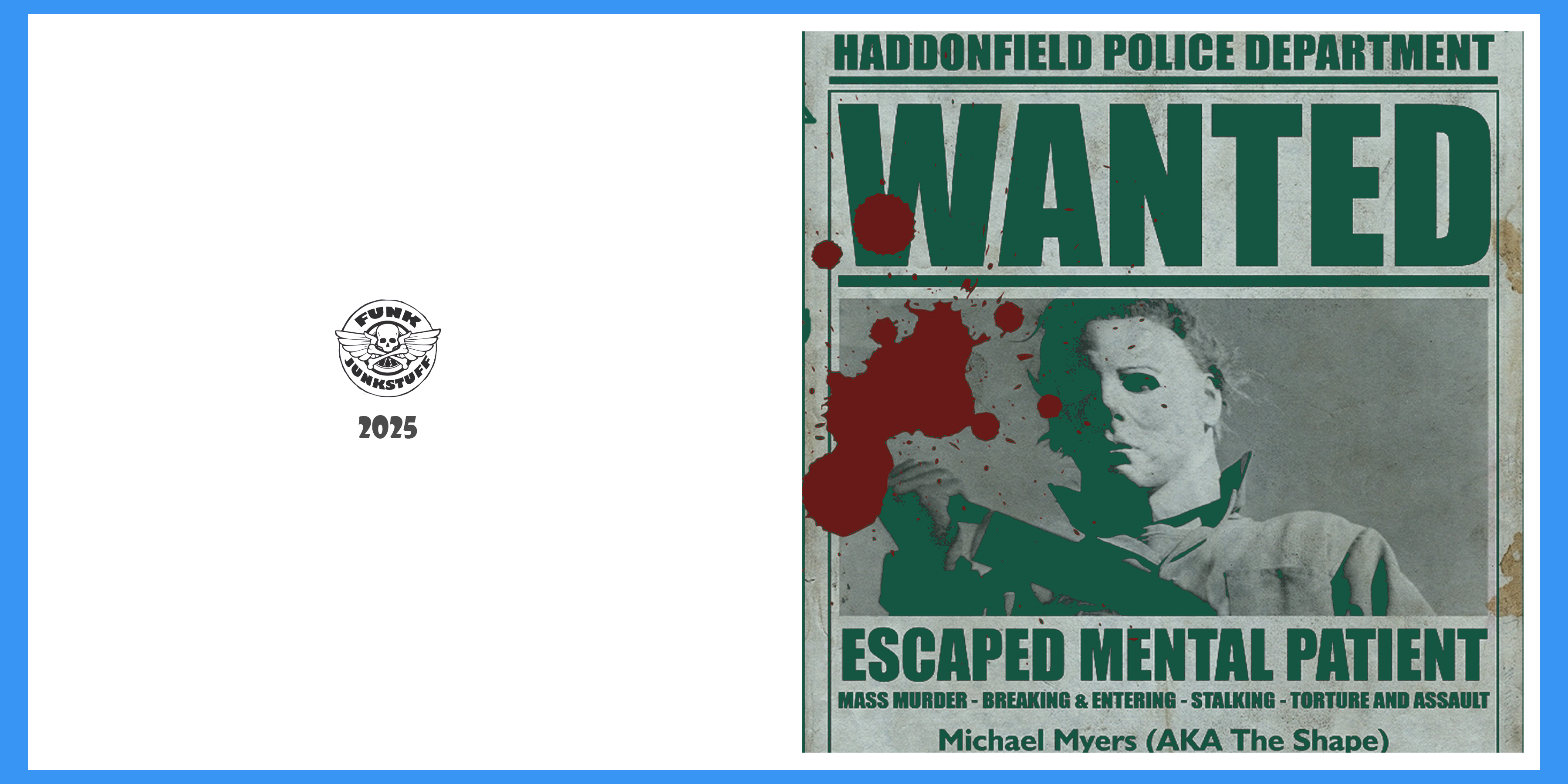 Michael Myers Wanted Greeting Card