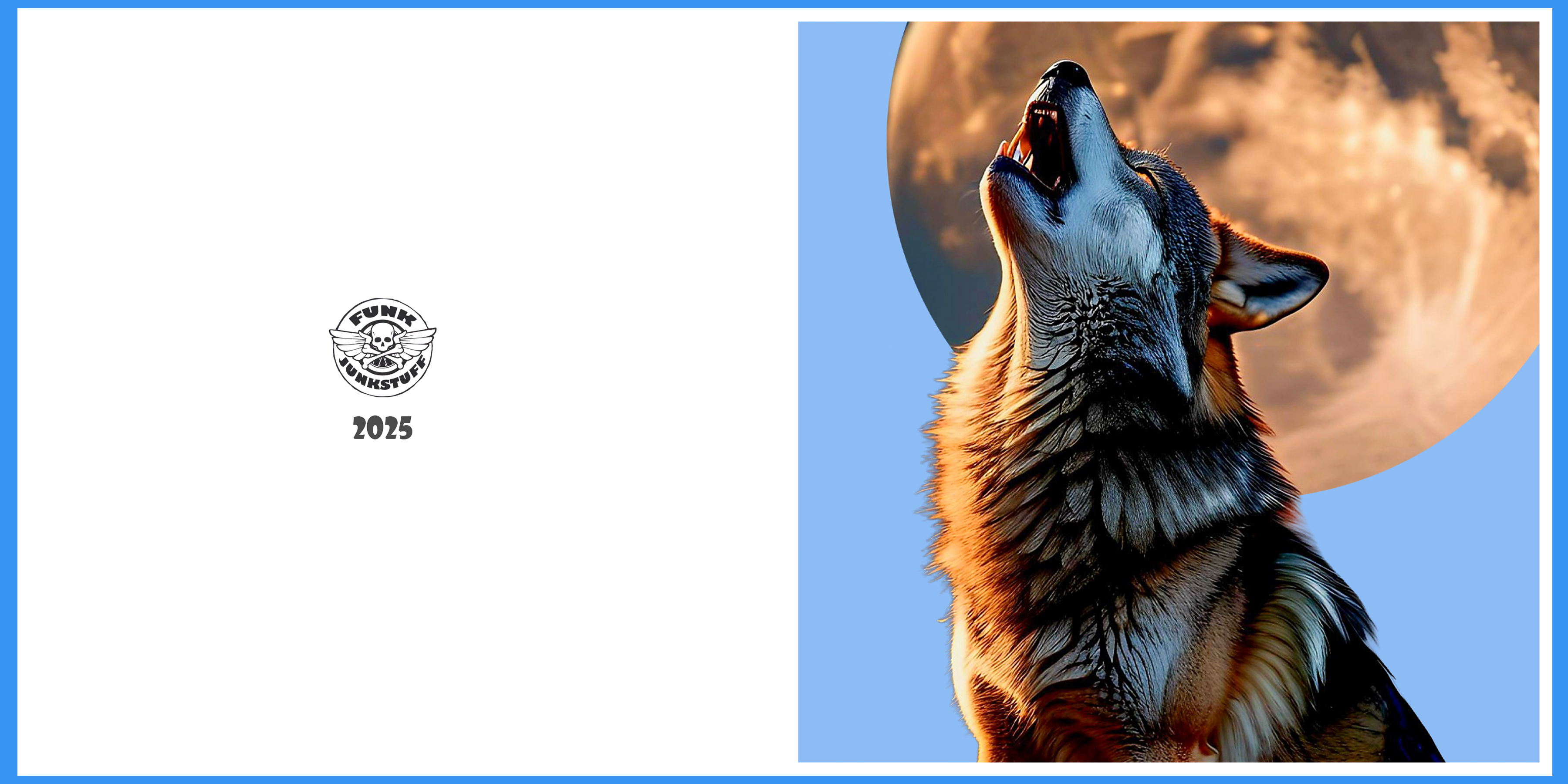 Moon Wolf Greeting Card