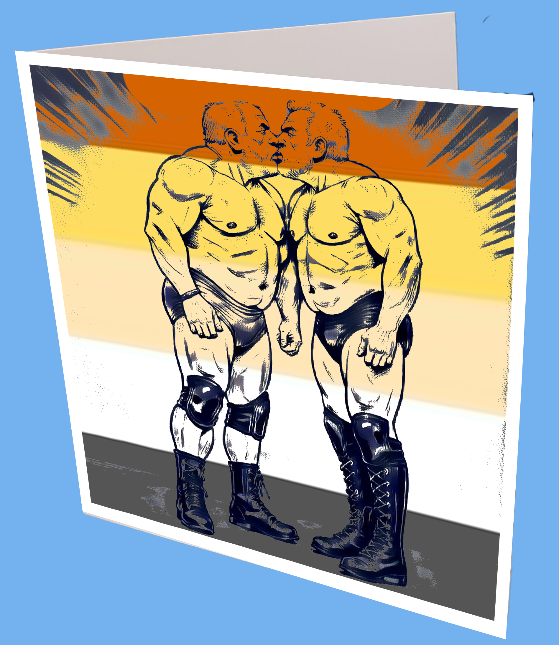 Muscle Kiss Greeting Card