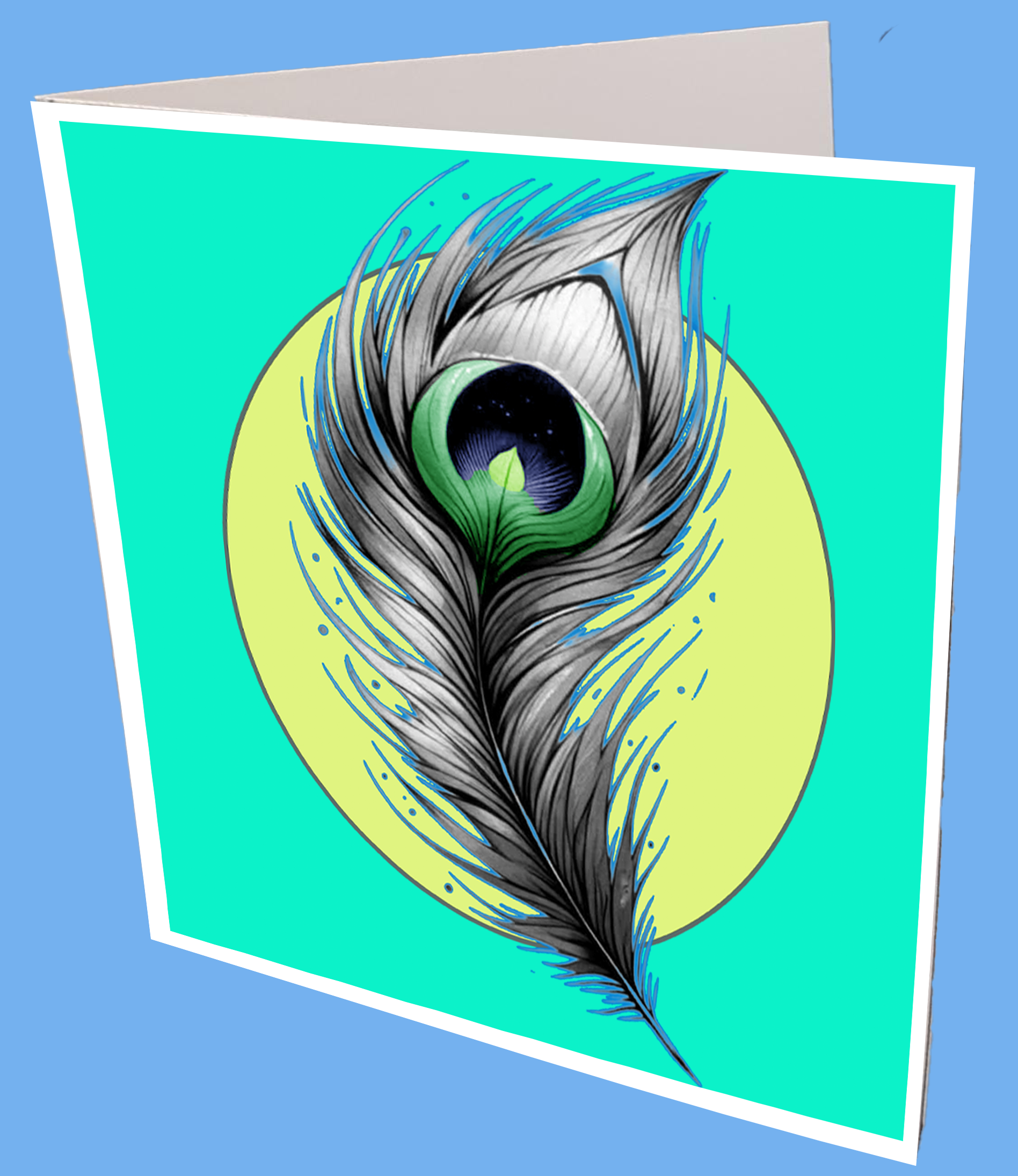 Peacock Sun Greeting Card