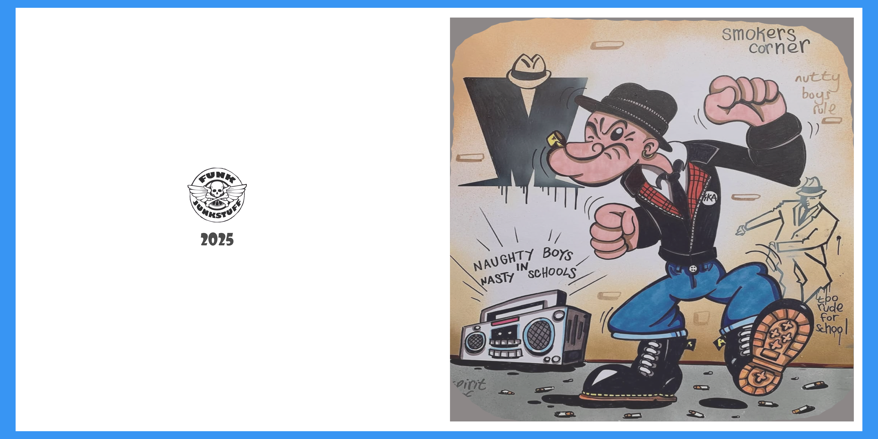 Popeye Madness Greeting Card