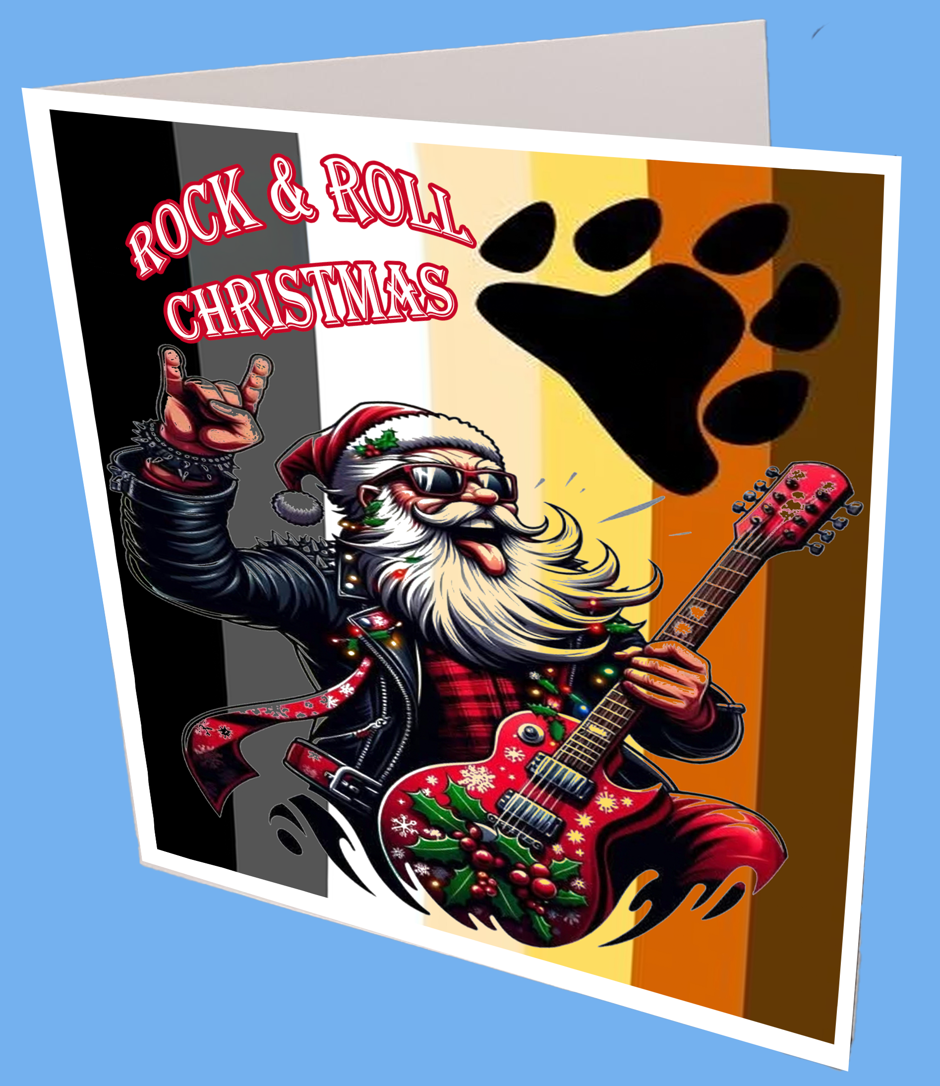 Rock & Roll Christmas Greeting Card
