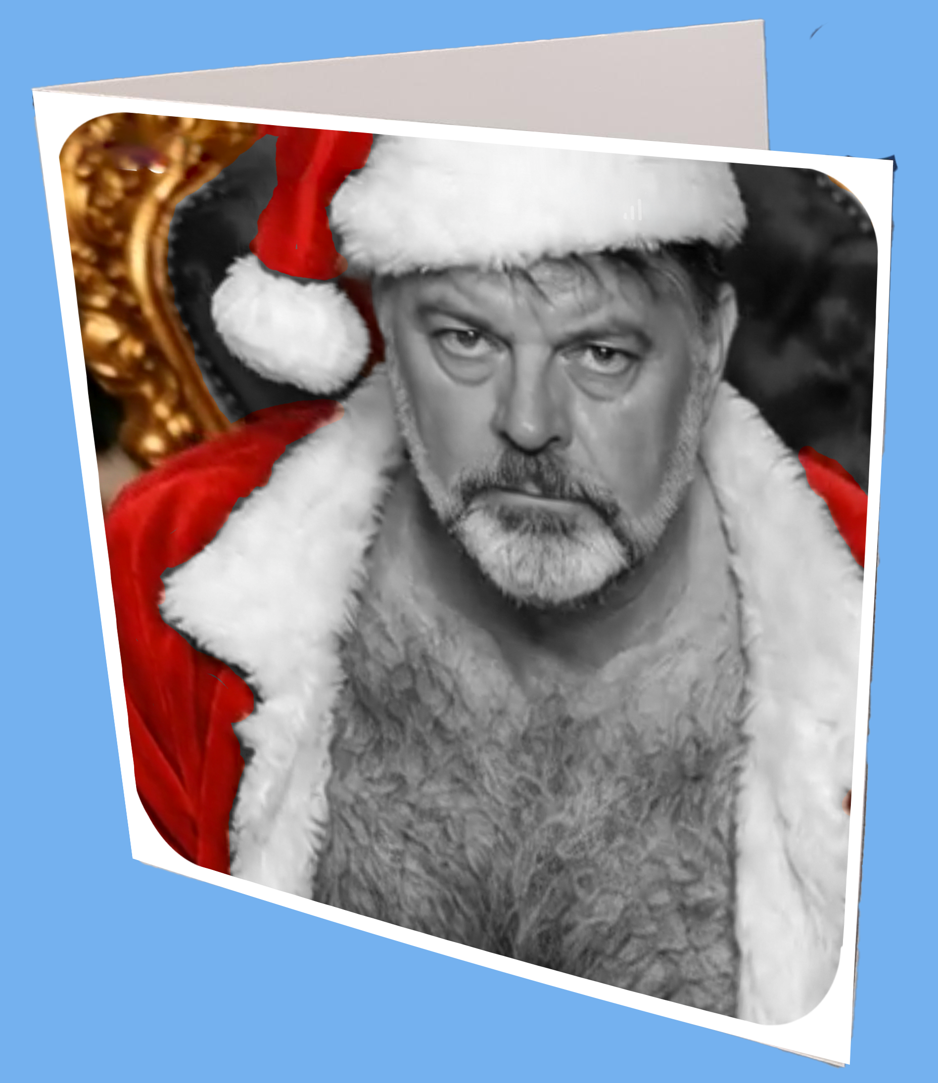 Santa's Light Bulb Greeting Card