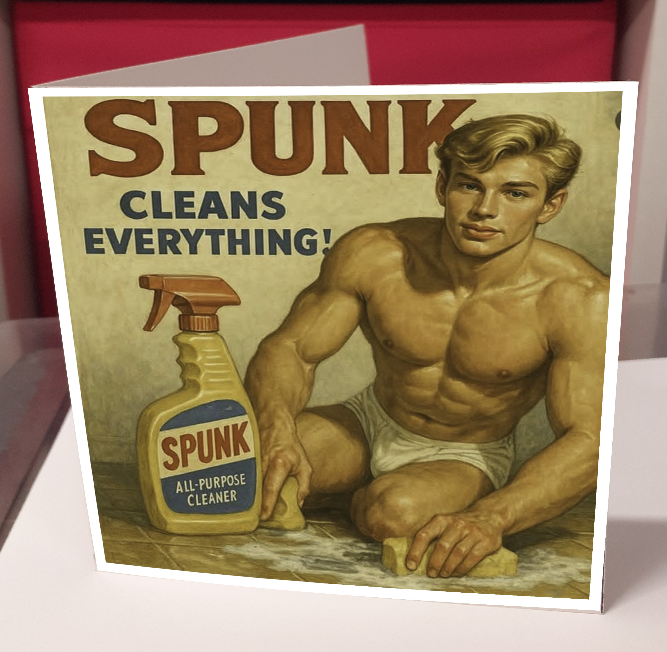 Spunk Cleans Greeting Card