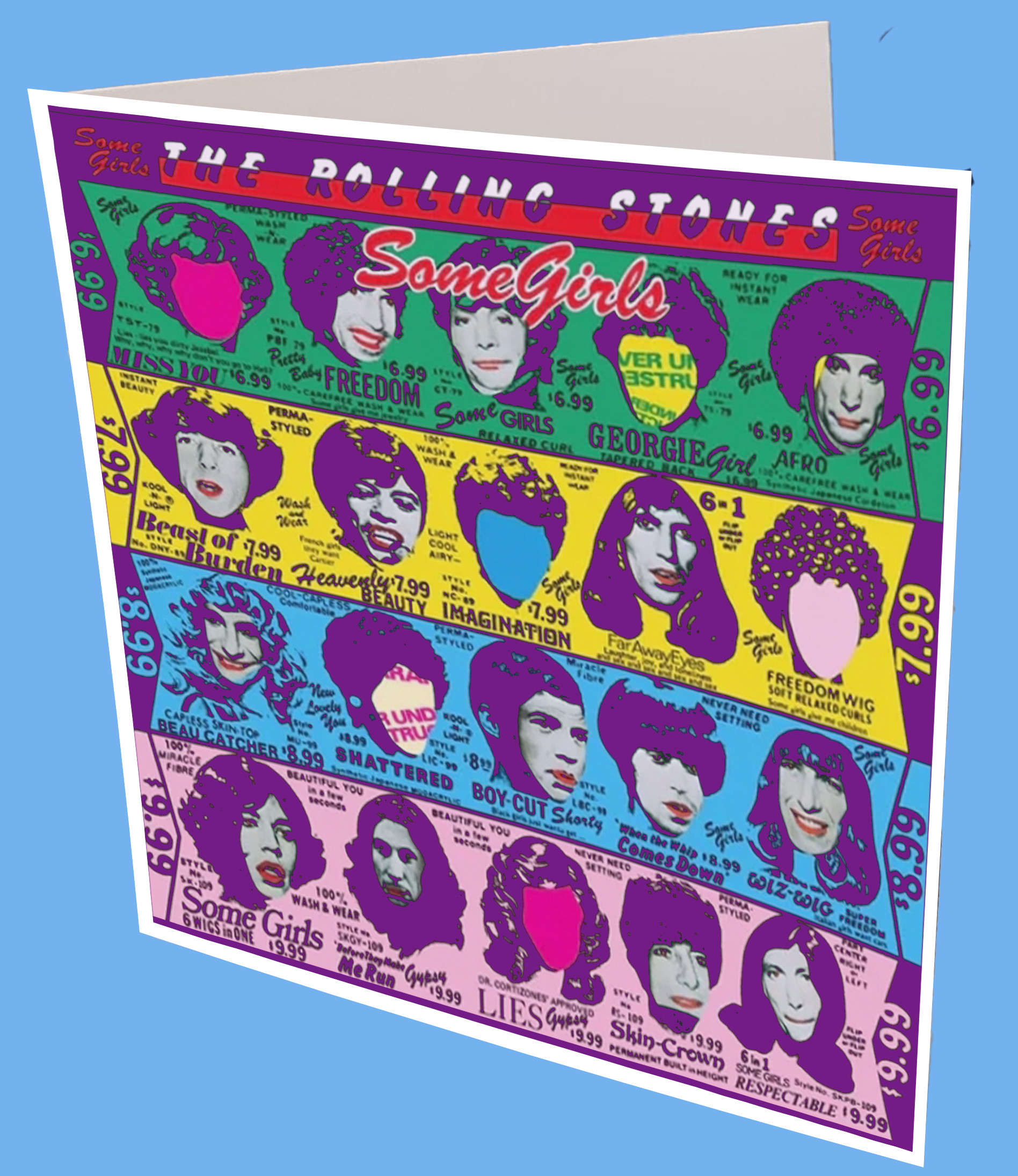 The Rolling Stones Somegirl Greeting Card