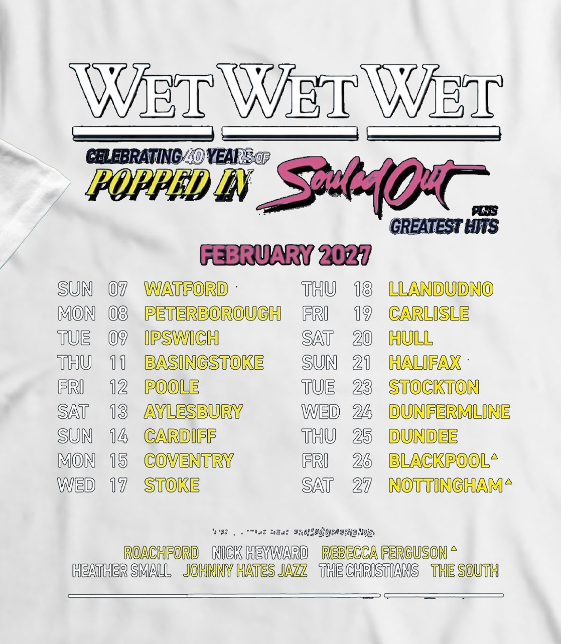Wet Wet Wet 40 years 2027