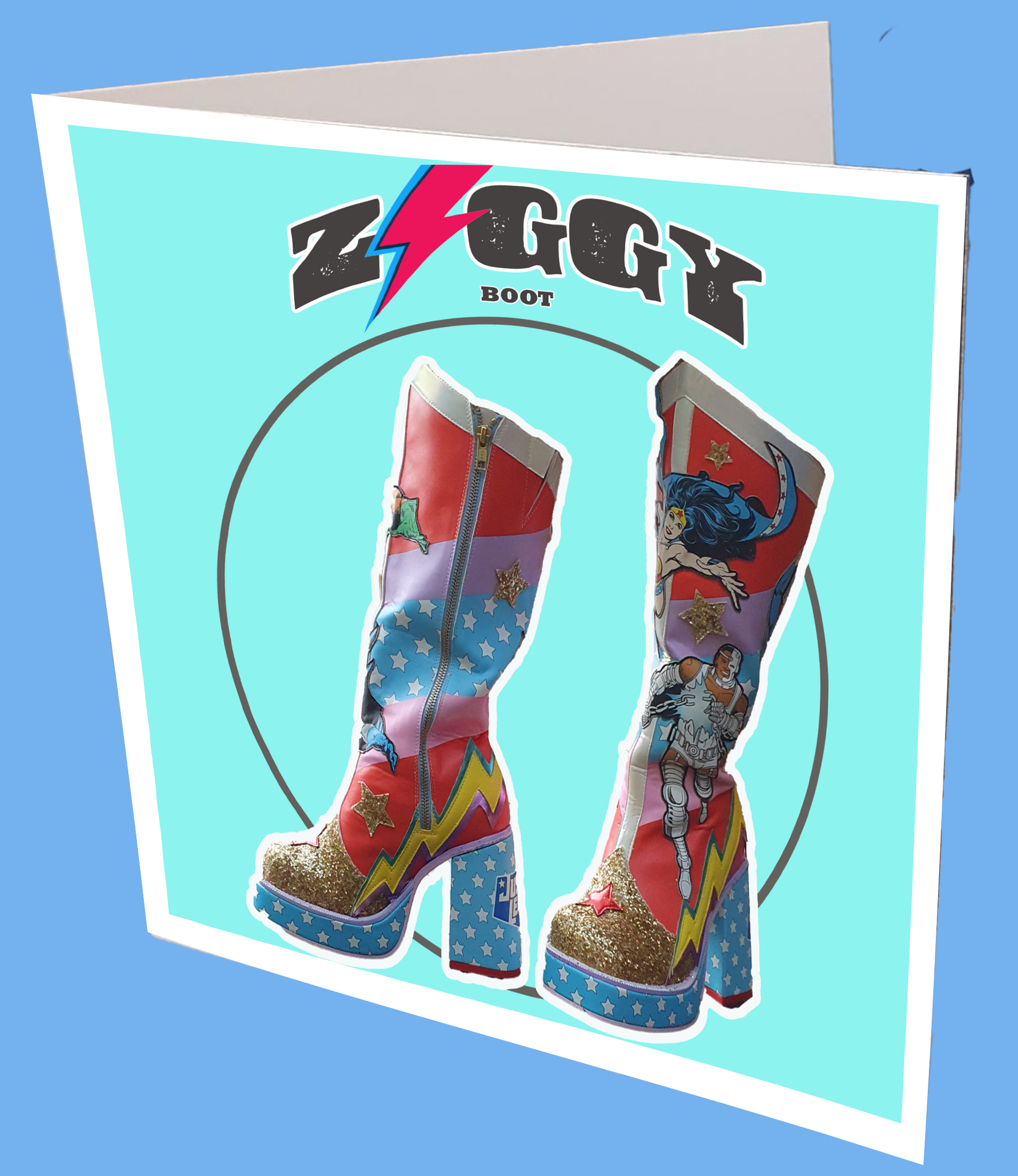 Ziggy Boots Greeting Card