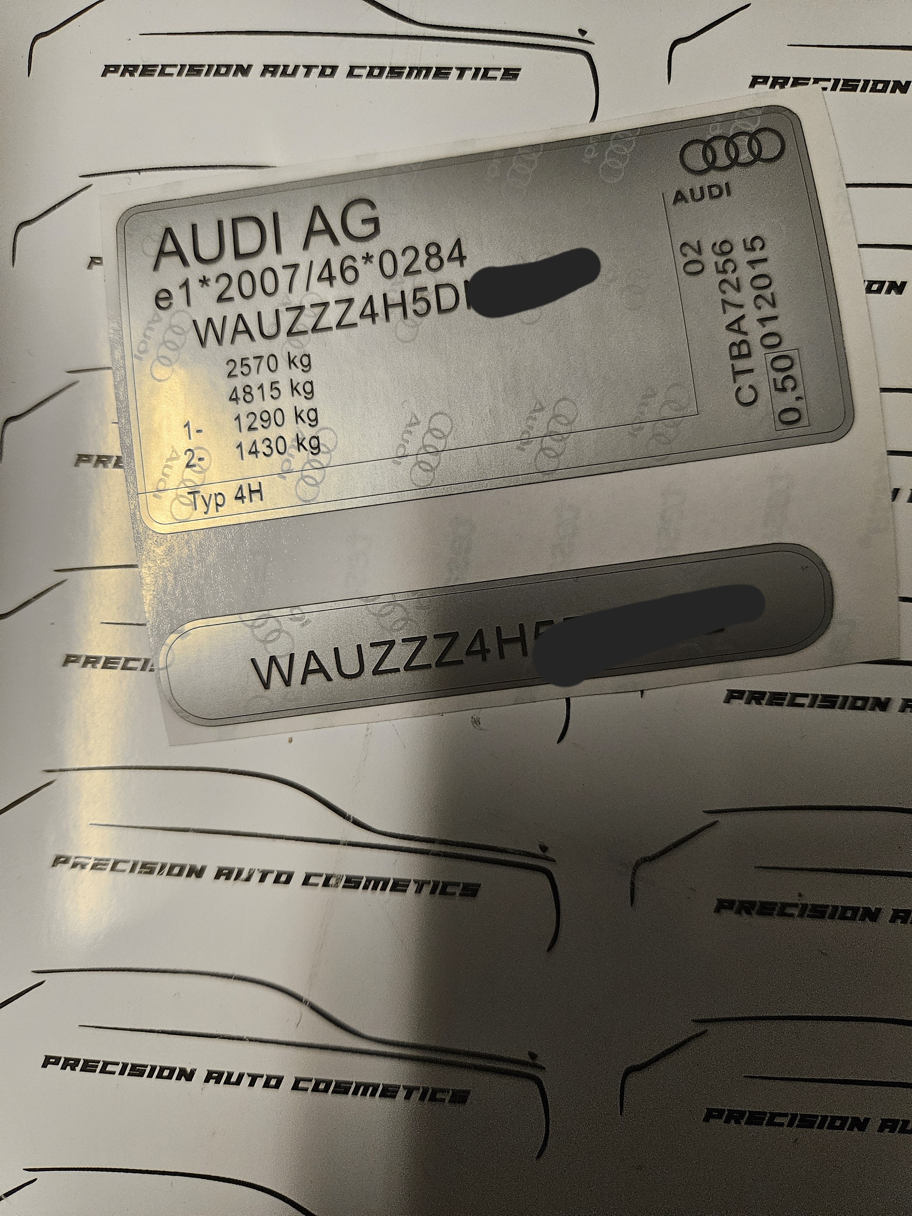 Replacement Vin Label/Sticker Set