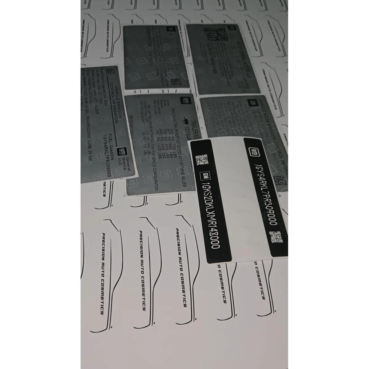 Chevrolet Vin Label/Sticker Set