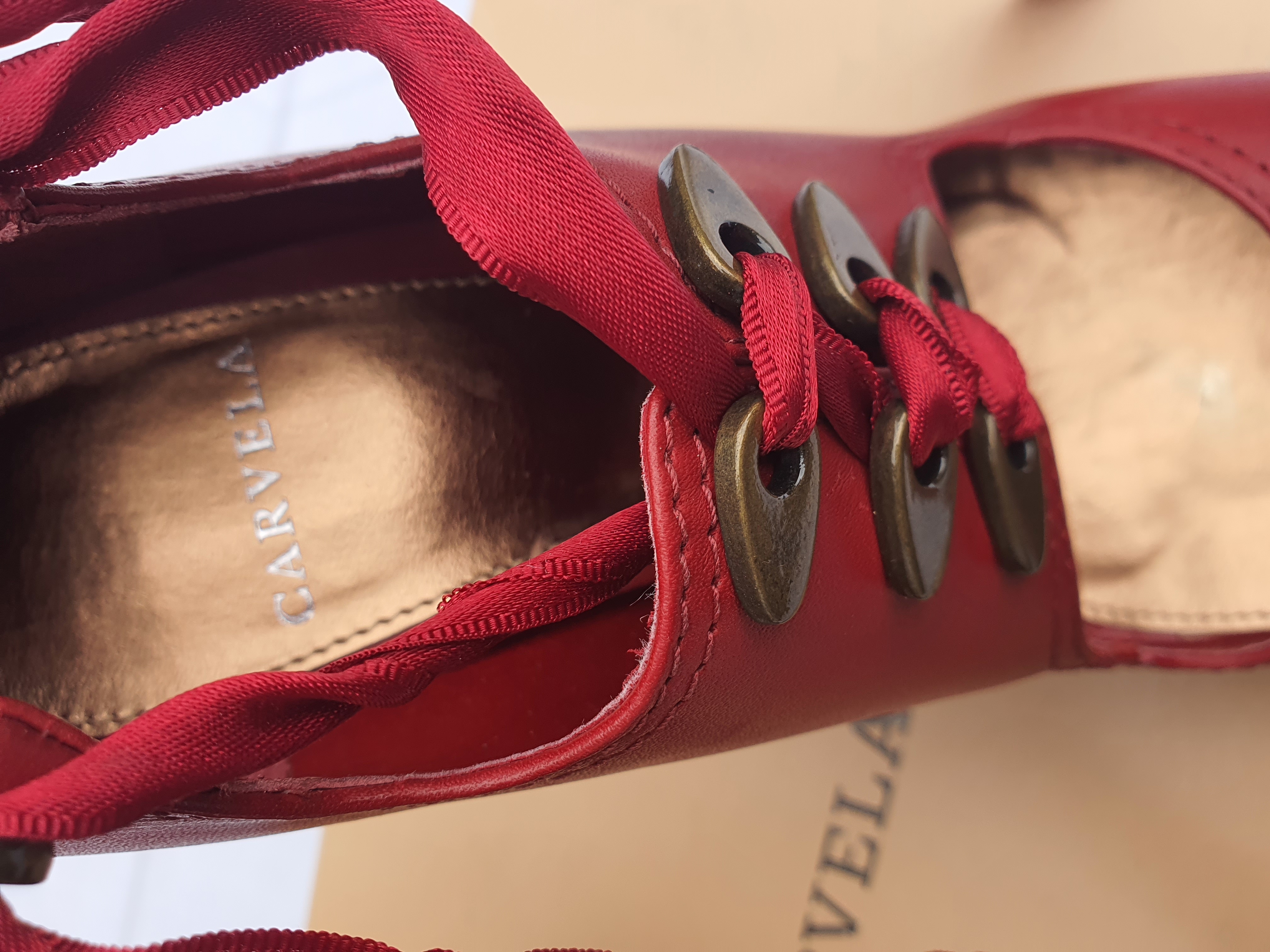 KURT GEIGER CARVELA Red Leather Court shoe EU 36 UK 3