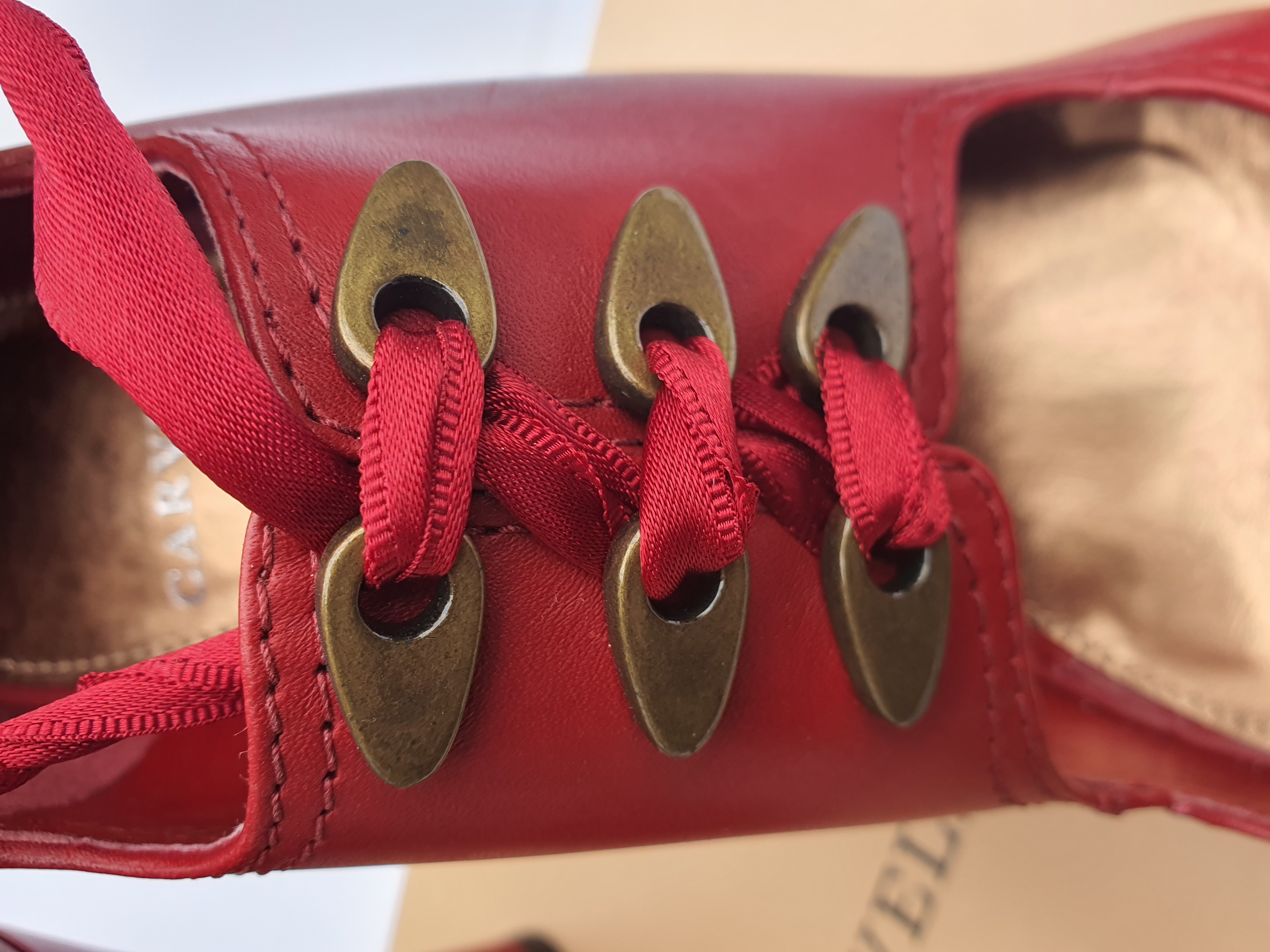 KURT GEIGER CARVELA Red Leather Court shoe EU 36 UK 3