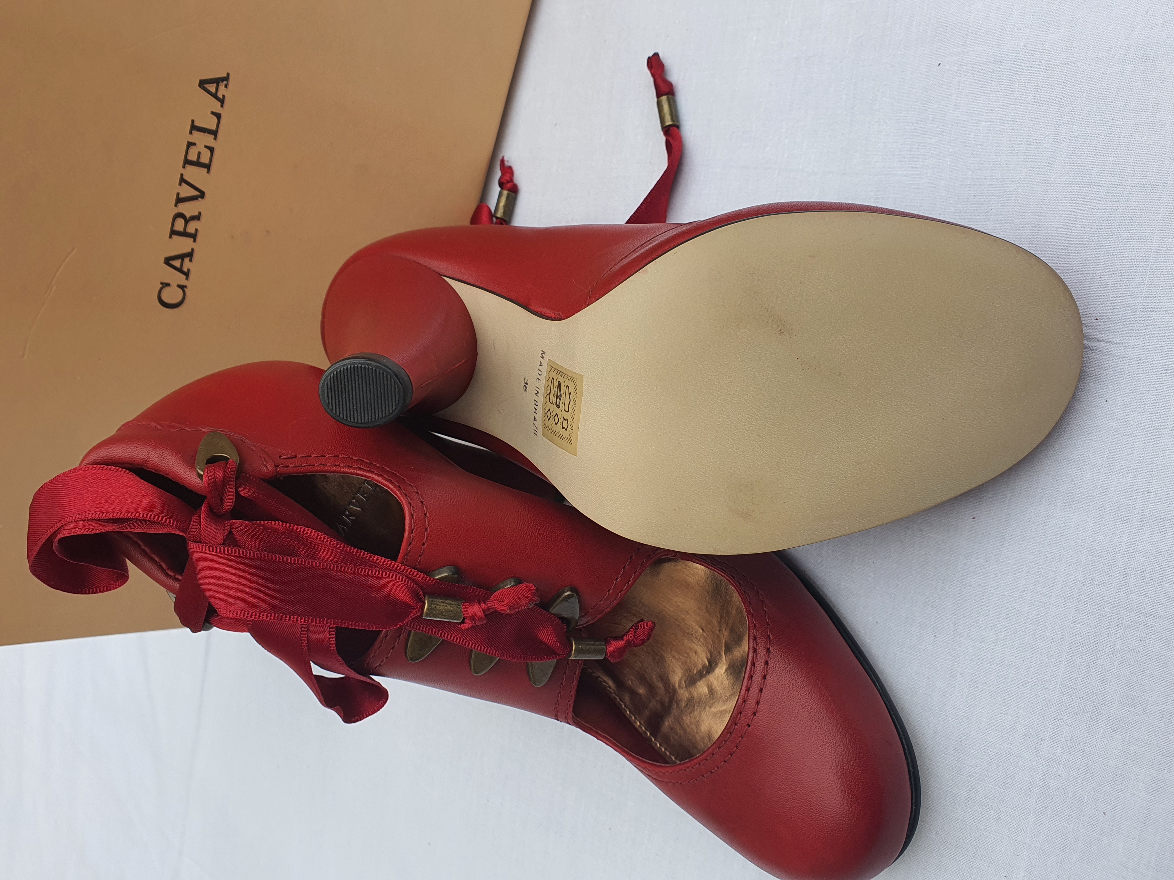 KURT GEIGER CARVELA Red Leather Court shoe EU 36 UK 3