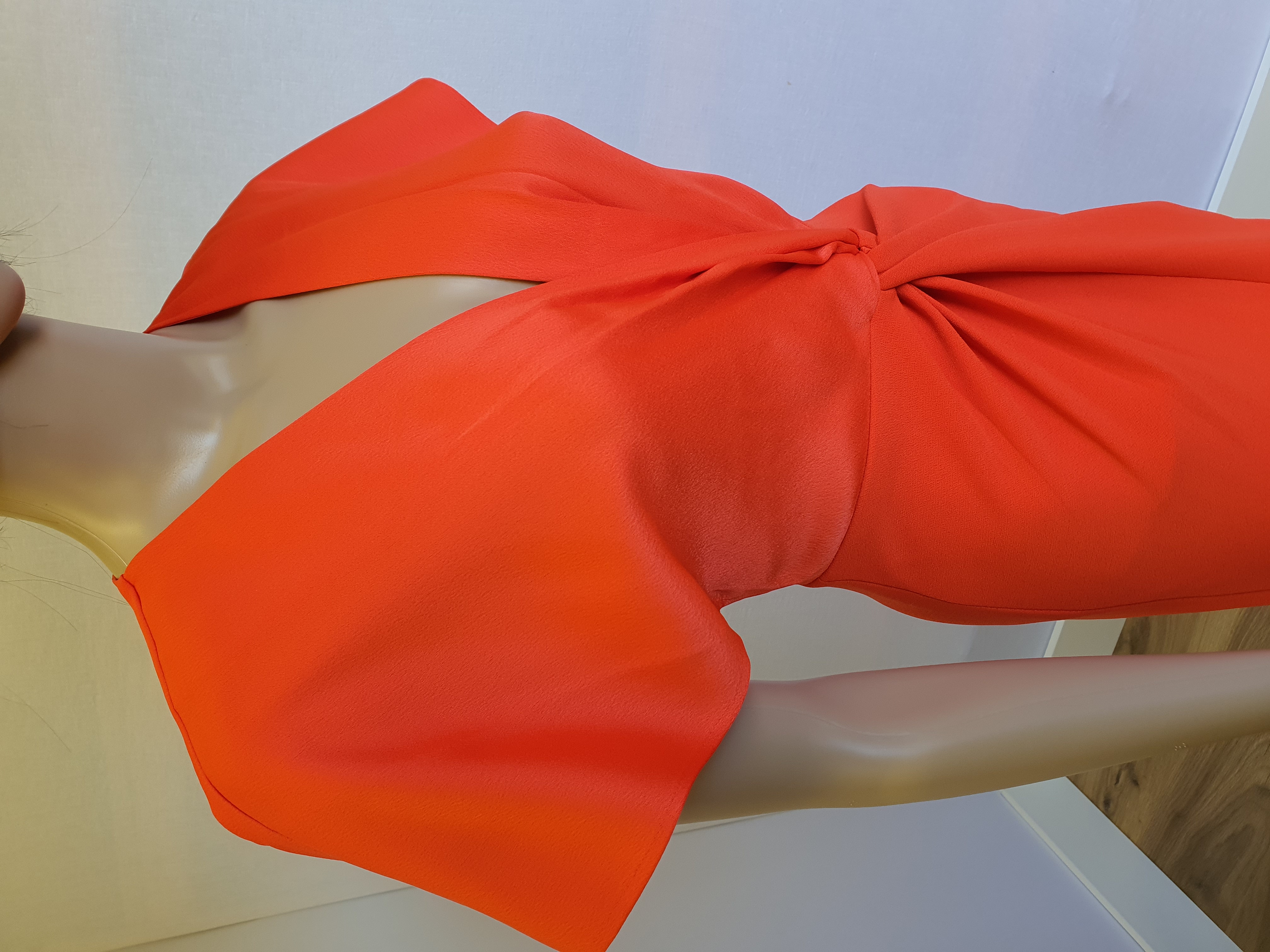 TED BAKER Ellame Orange wrap over Bodycon Dress Size UK6