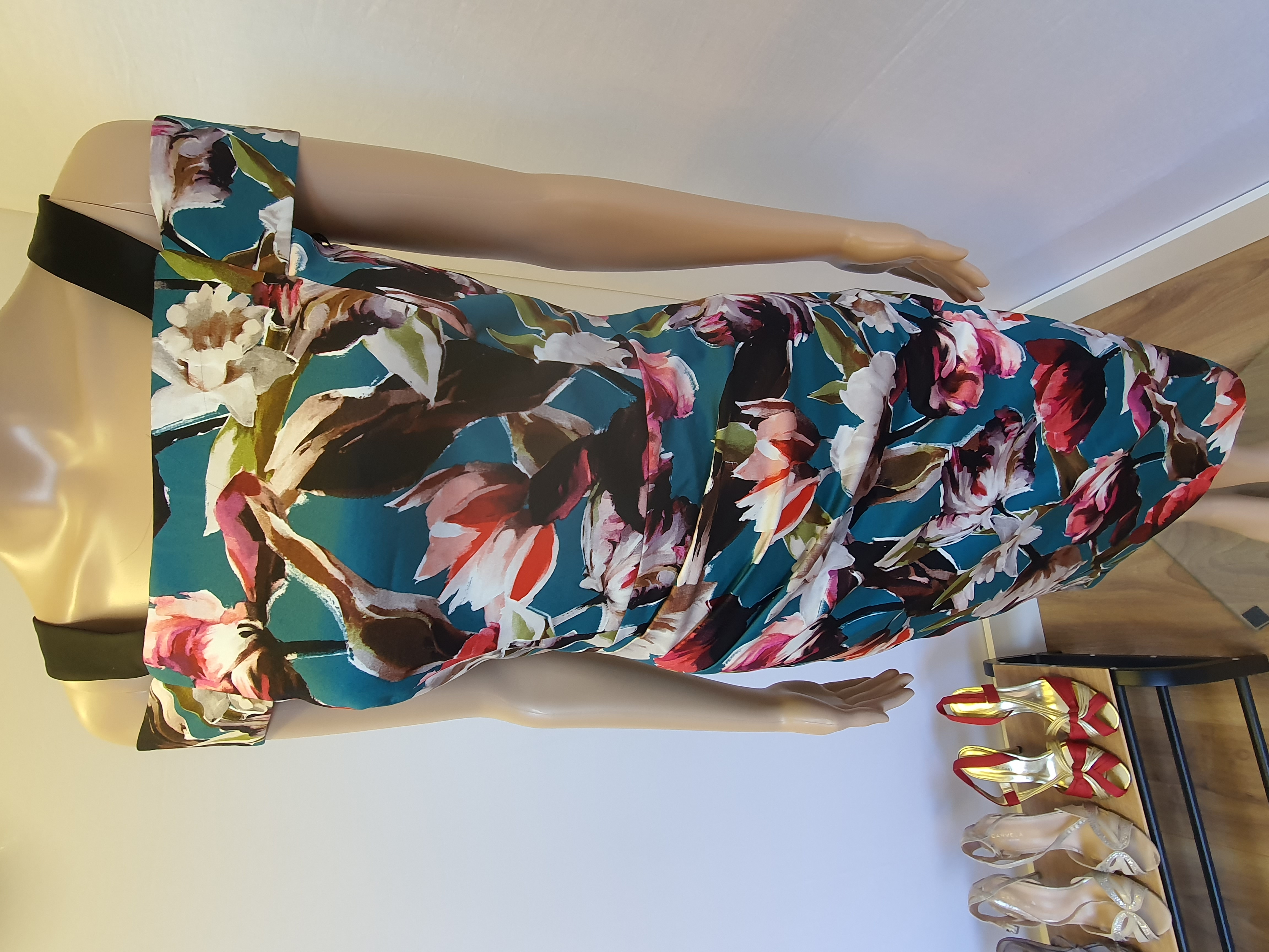 KAREN MILLEN Bardot Floral Pencil Dress BNWT Size UK6