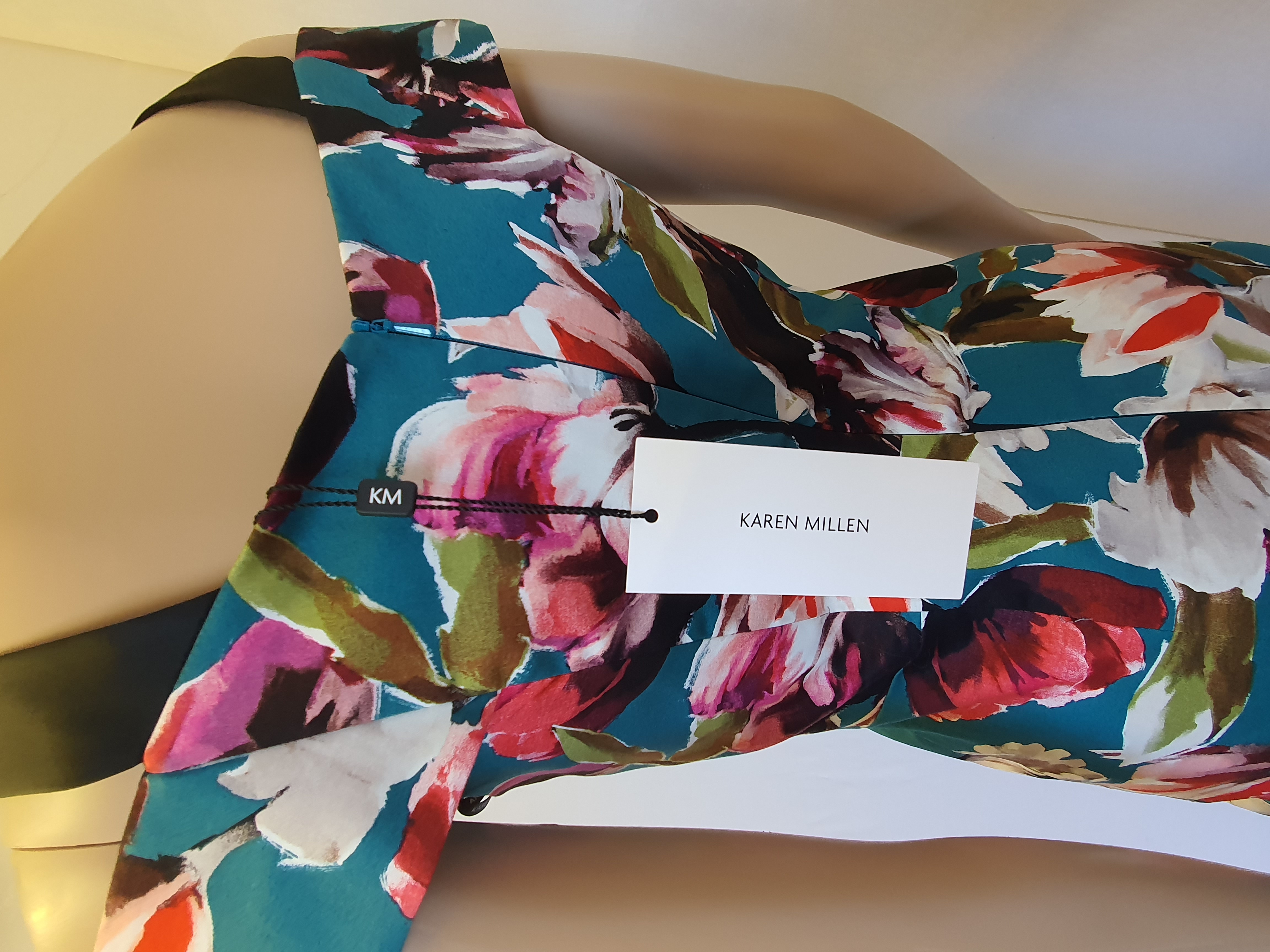 KAREN MILLEN Bardot Floral Pencil Dress BNWT Size UK6