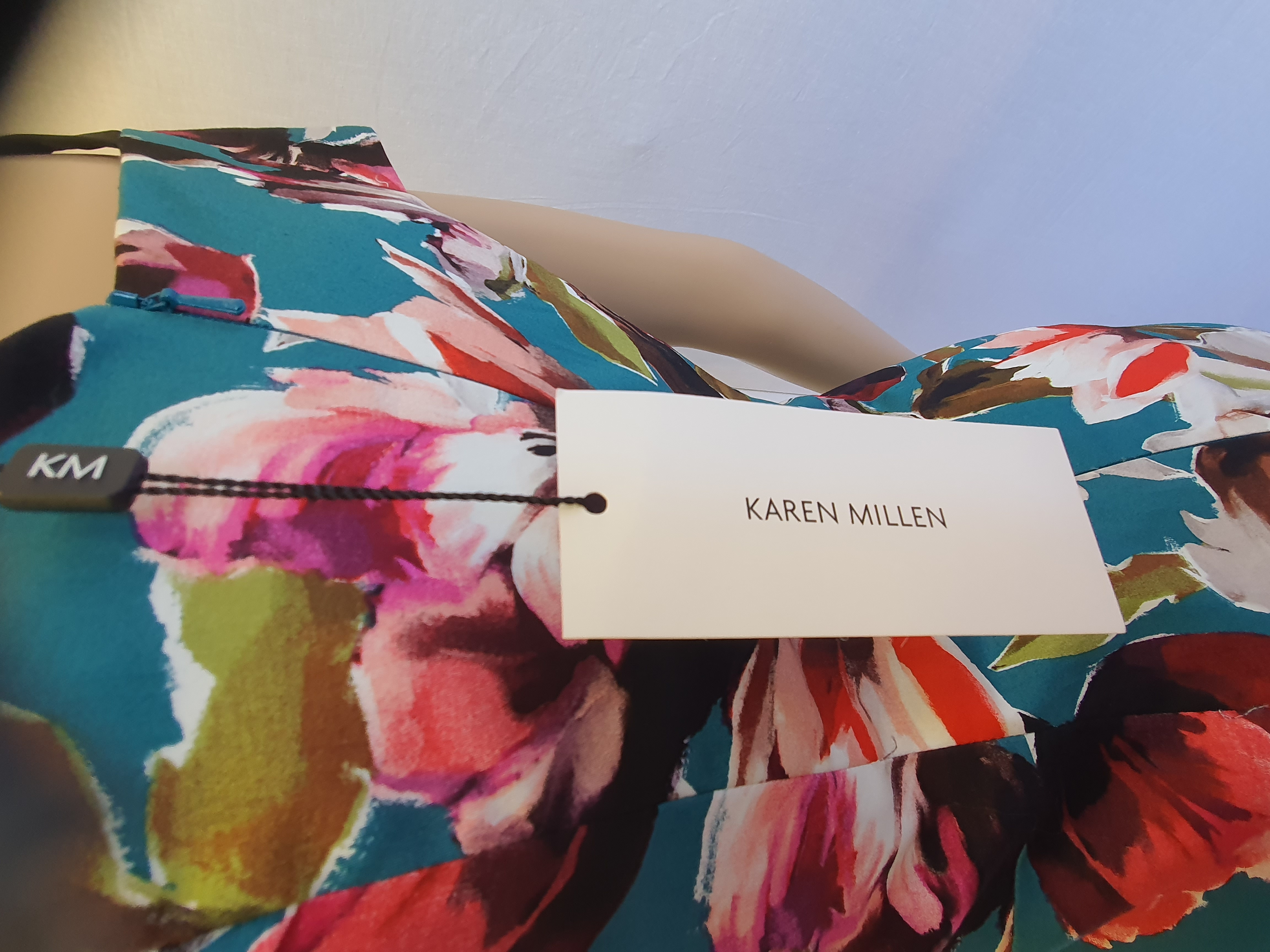 KAREN MILLEN Bardot Floral Pencil Dress BNWT Size UK6