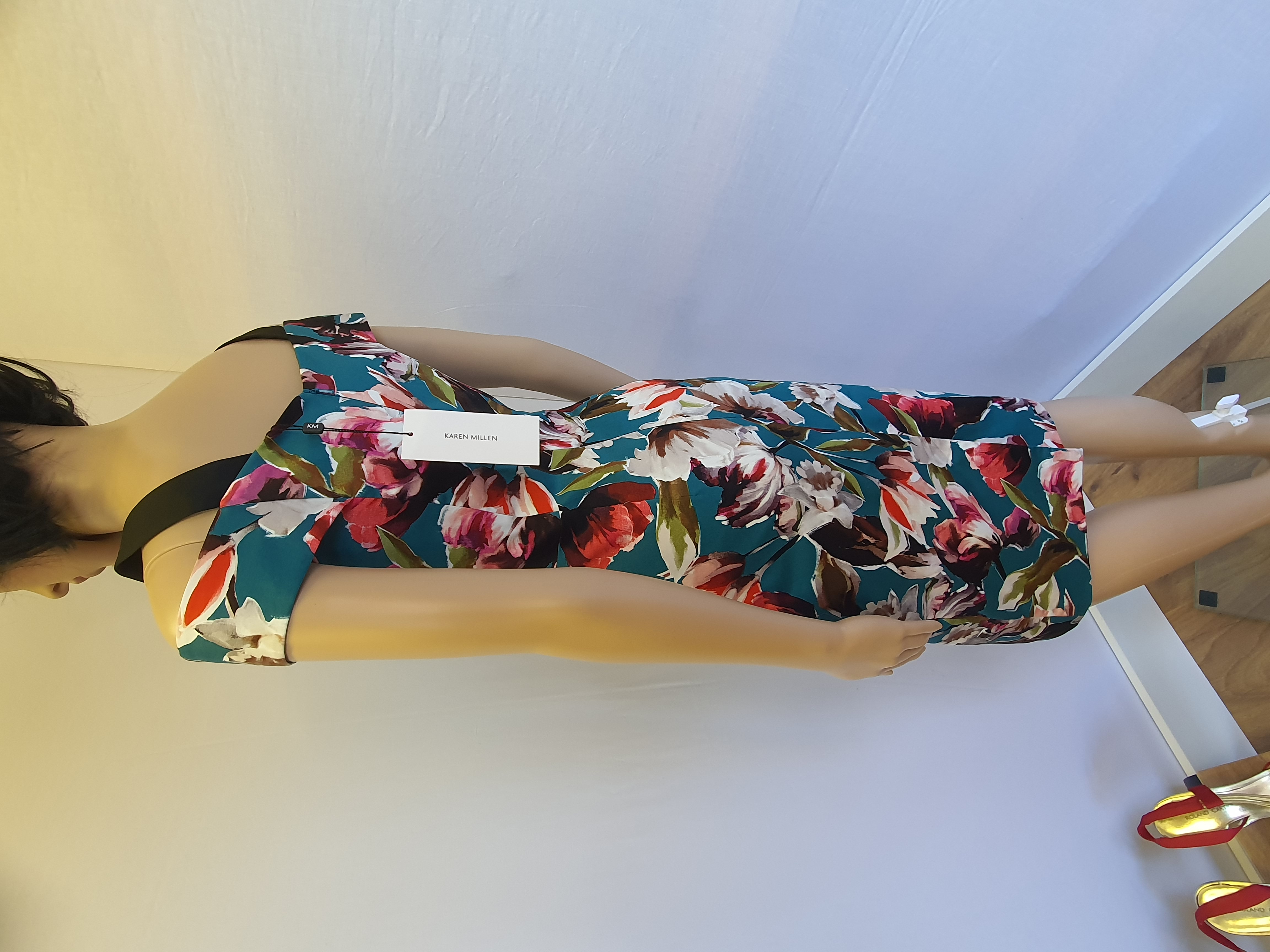KAREN MILLEN Bardot Floral Pencil Dress BNWT Size UK6
