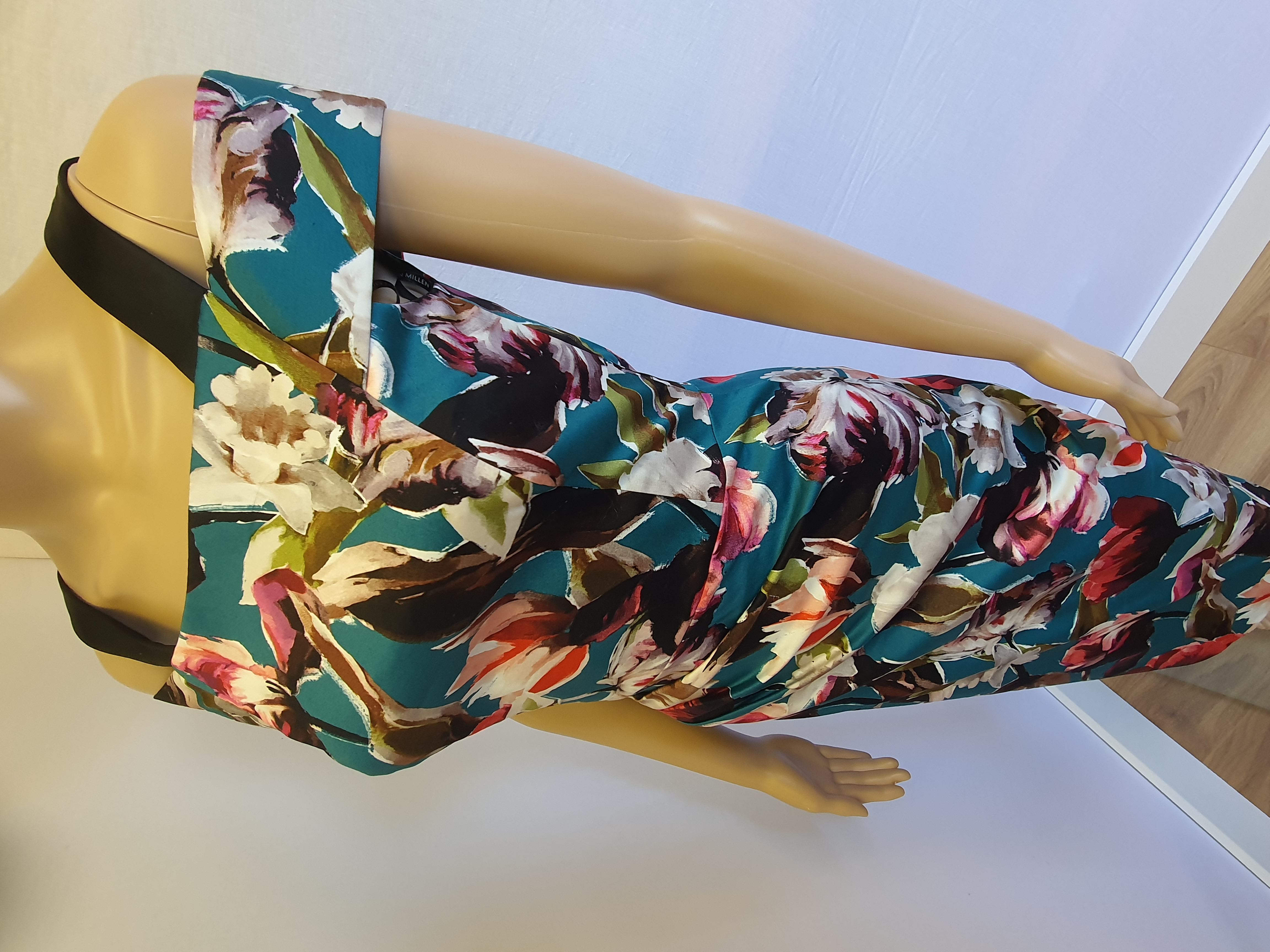 KAREN MILLEN Bardot Floral Pencil Dress BNWT Size UK6