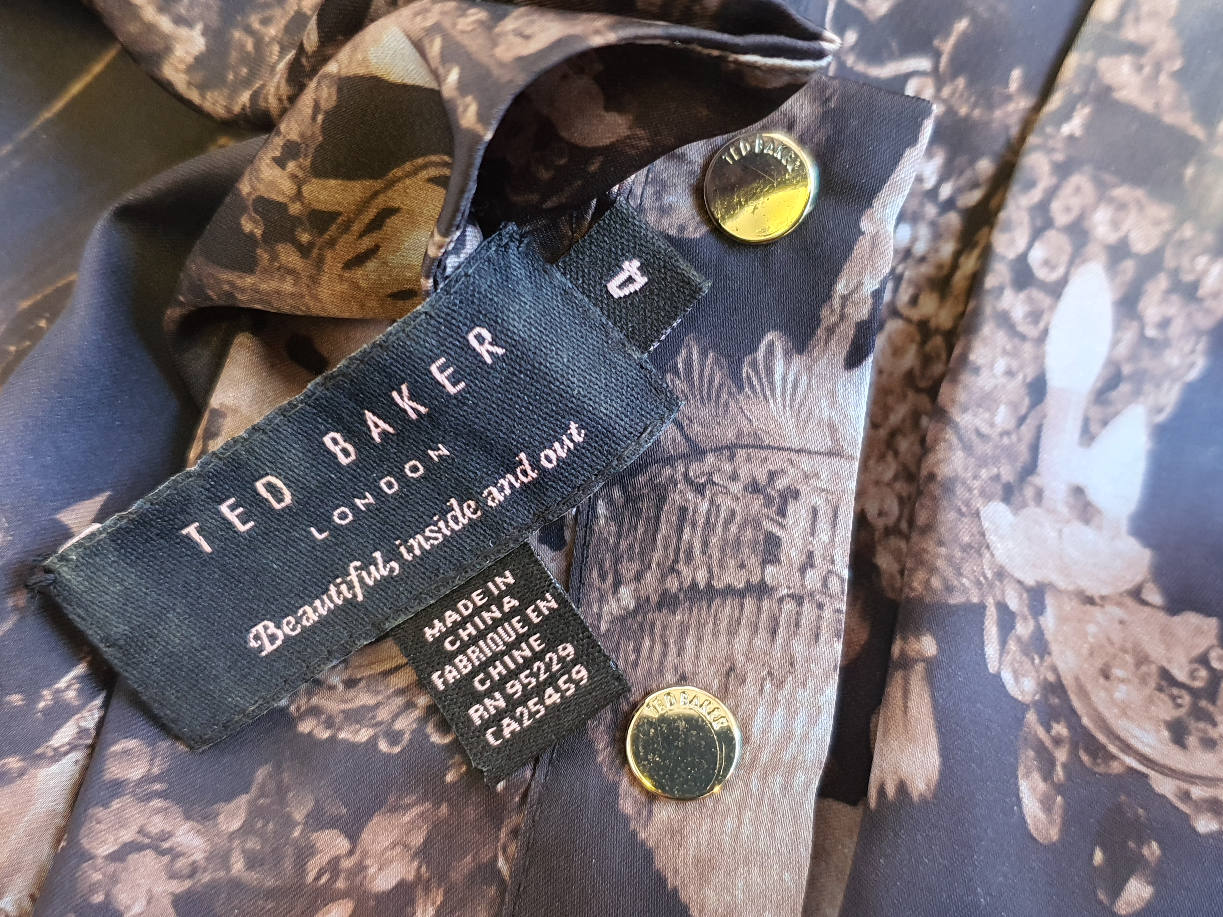 TED BAKER Cocktail Chandelier Design Dress Size Ted 4 UK14