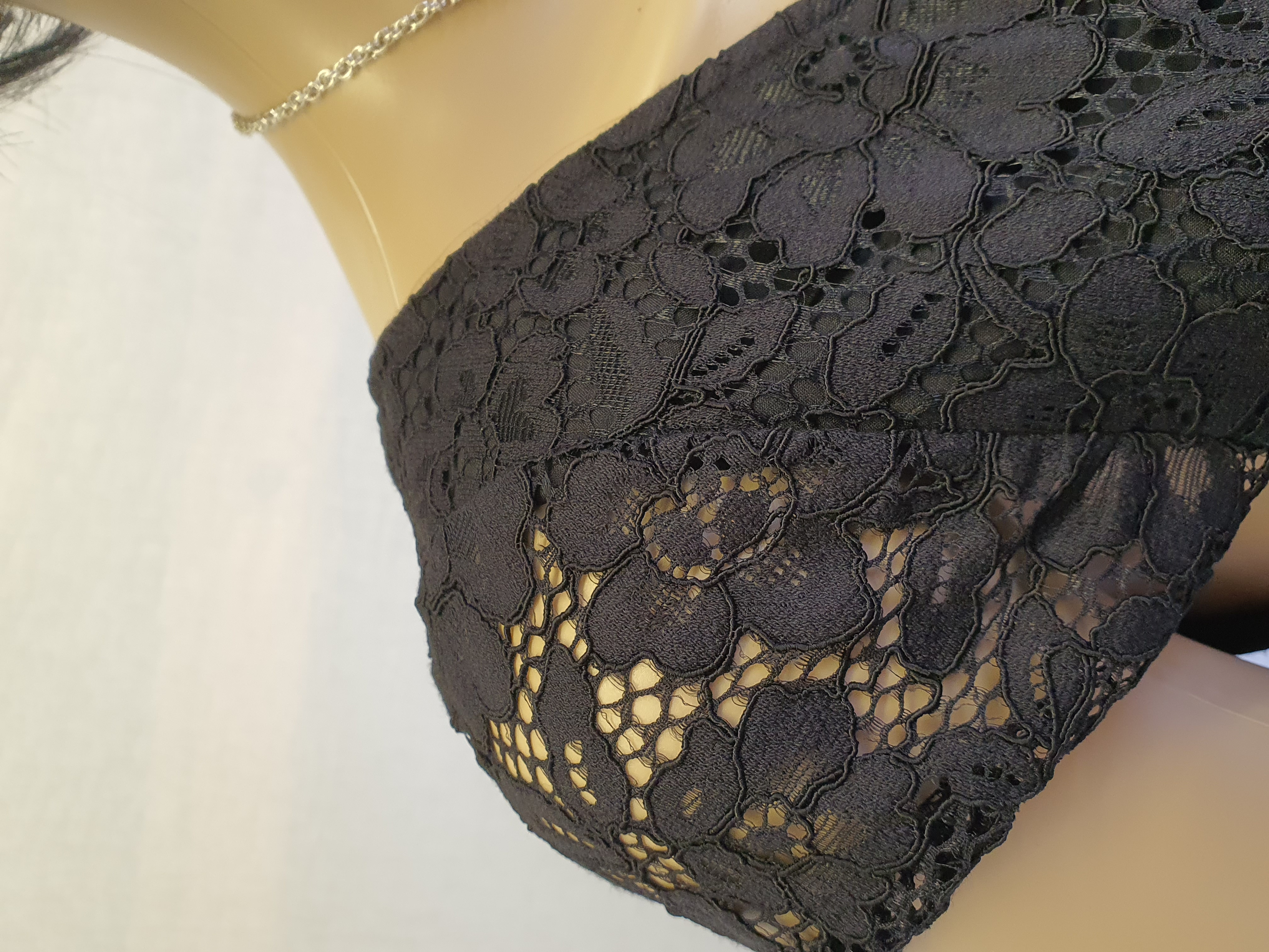 JAEGER Womens Black Special Occasion Lace Dress Size UK 8