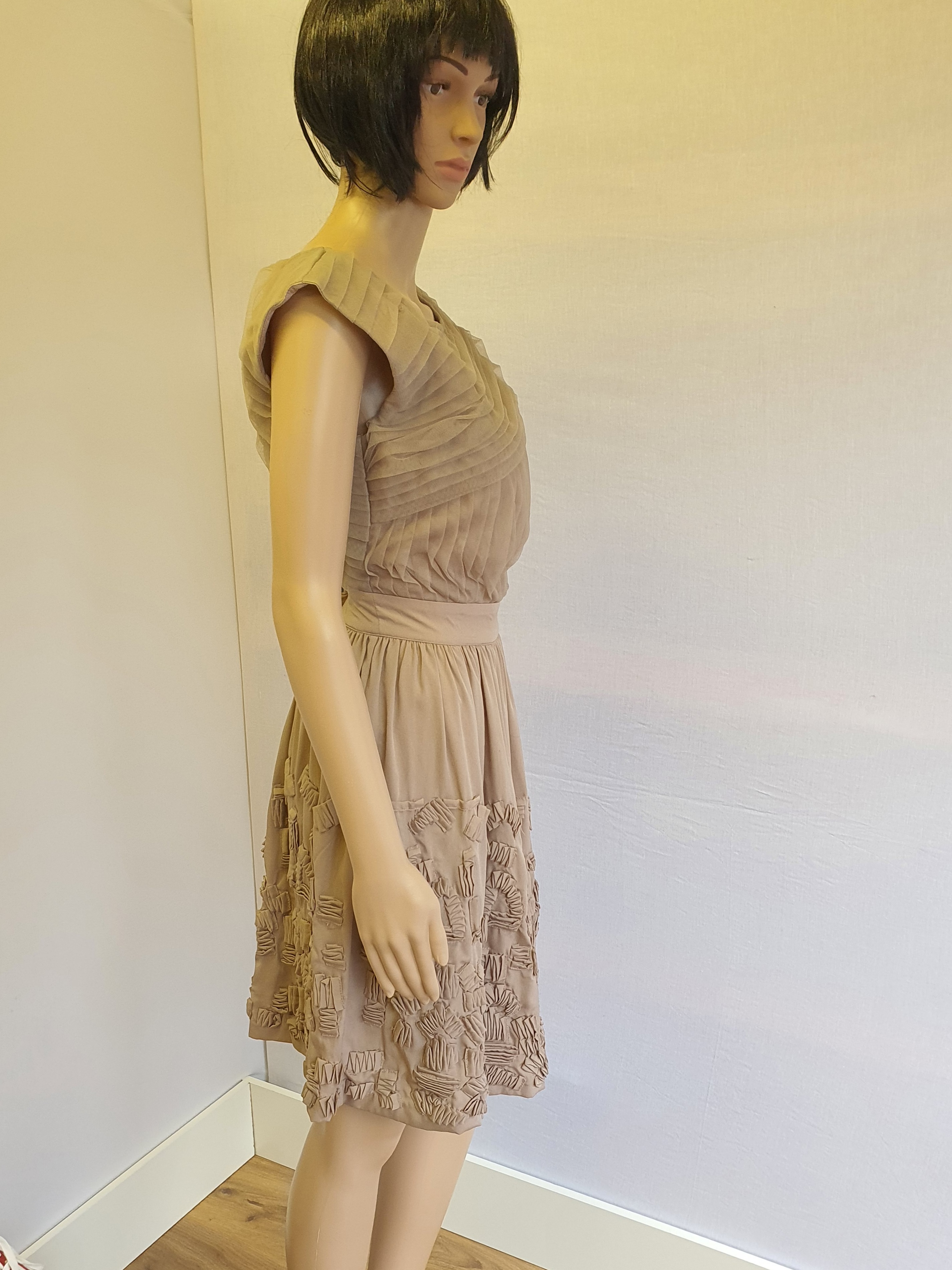 REISS Eleanor Texture and Mesh Dress Size
