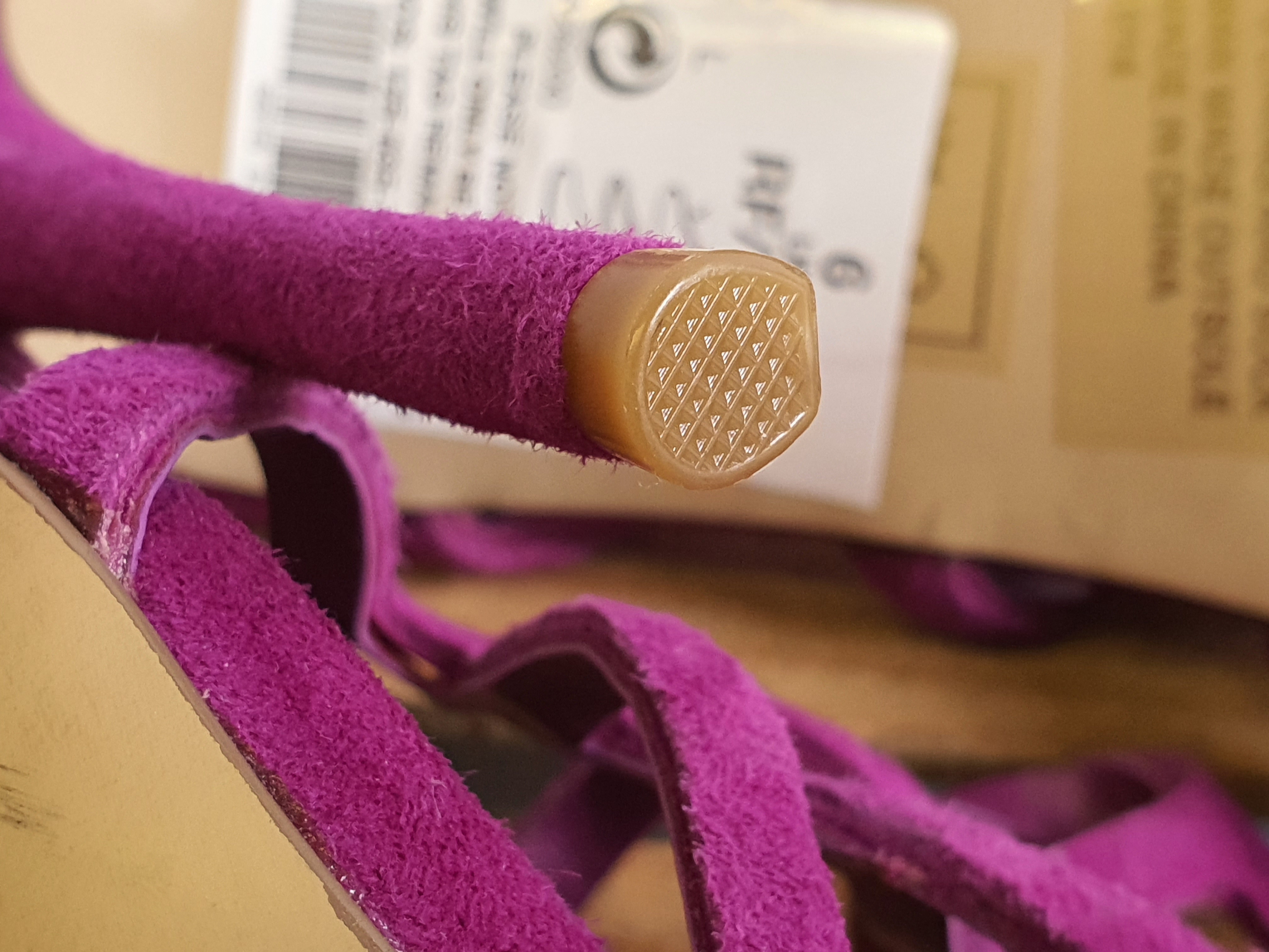 STEVE MADDEN Purple Suede Cage Sandals Size UK6