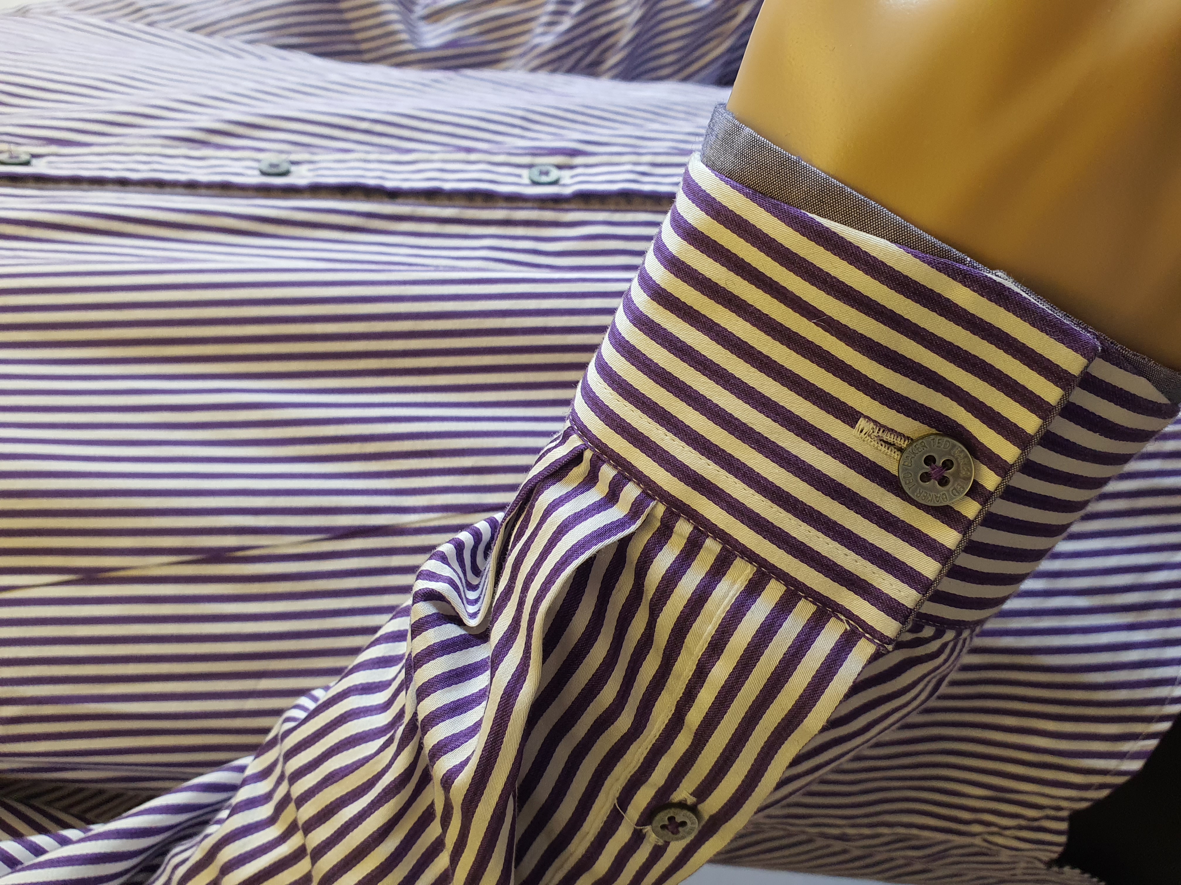 TED BAKER Striped Shirt Size Ted 5 UK L