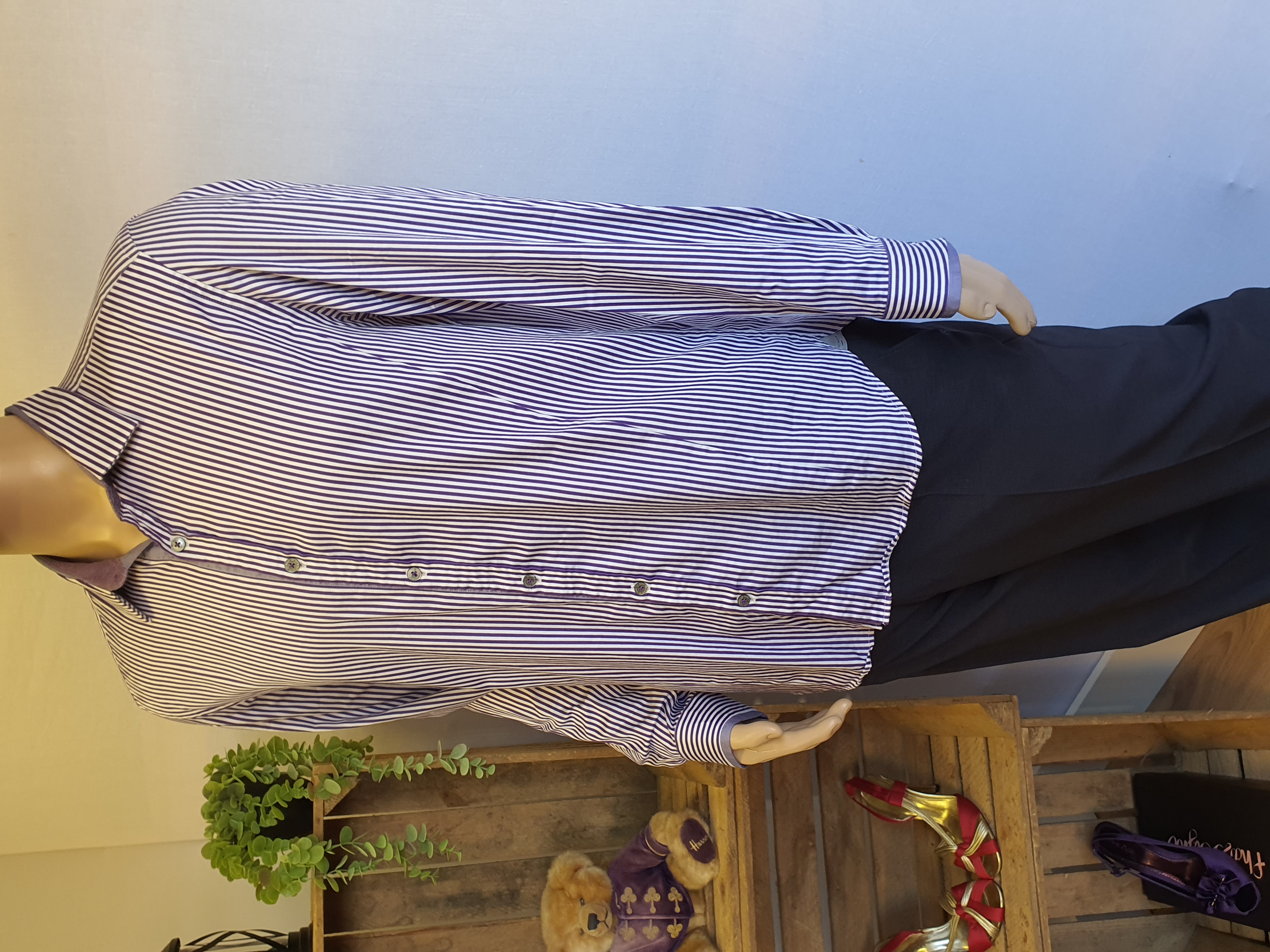 TED BAKER Striped Shirt Size Ted 5 UK L