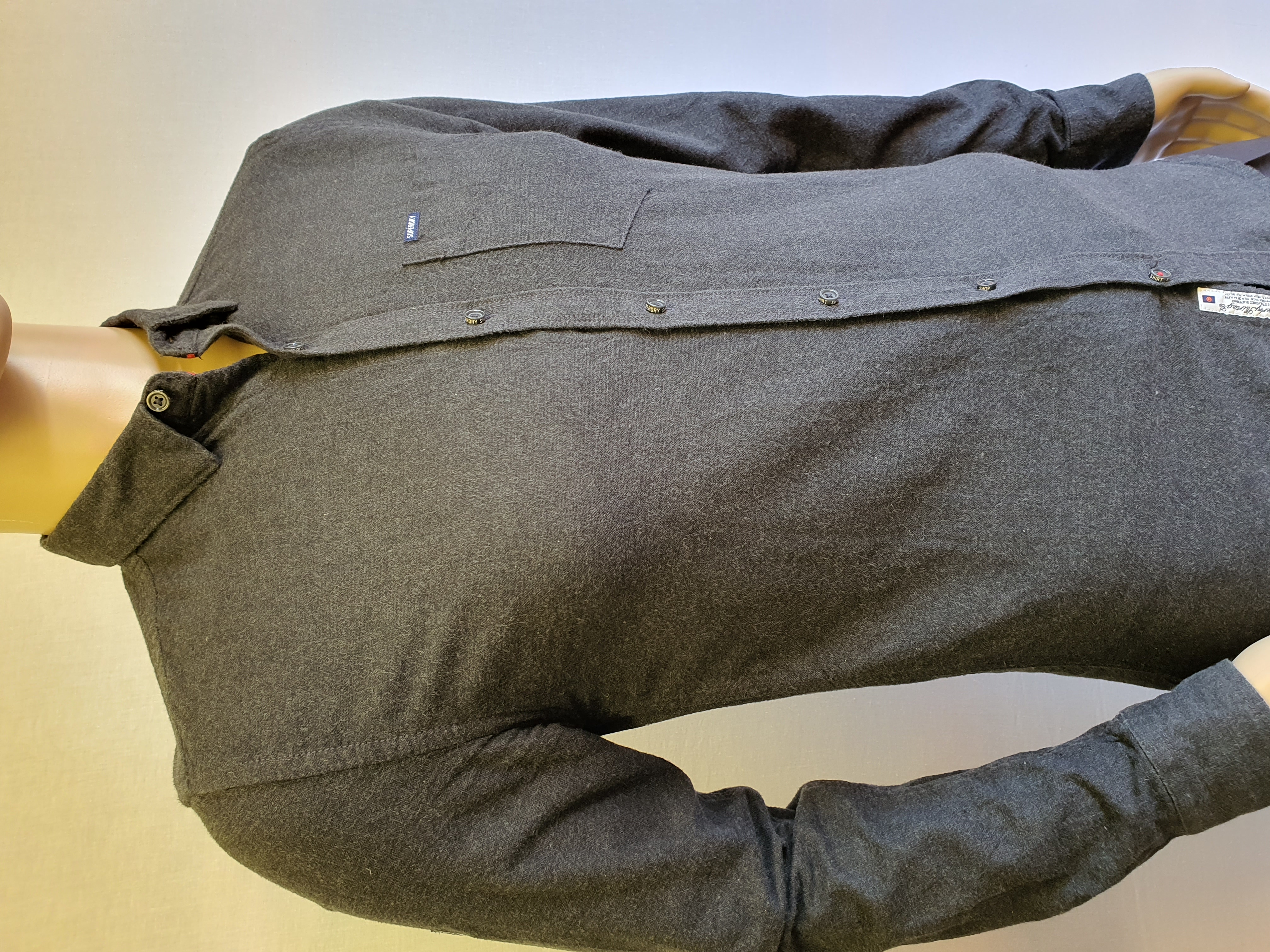 SUPERDRY Mens Dark Grey Shirt Size Small 36" - 38"