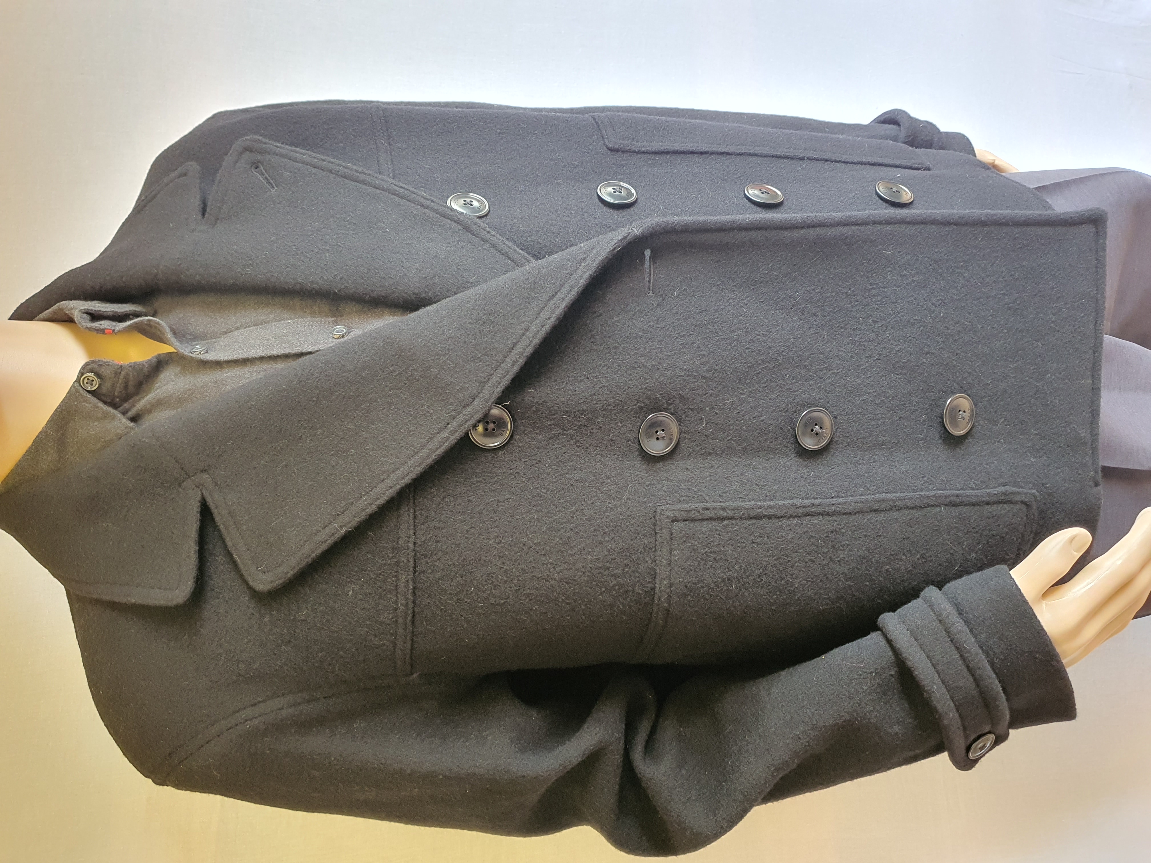 TED BAKER Atllas Black Wool Peacoat Size Ted 4