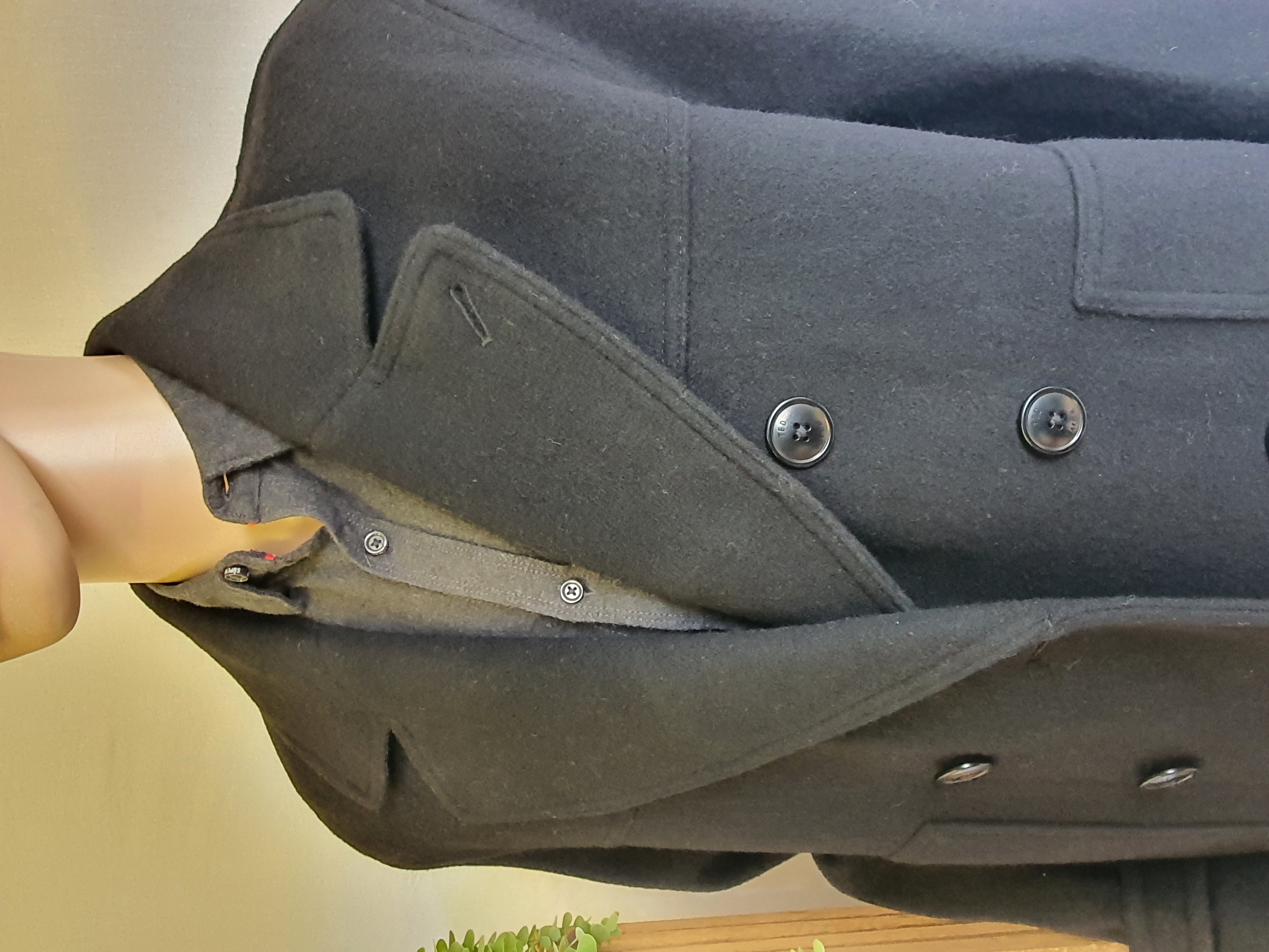TED BAKER Atllas Black Wool Peacoat Size Ted 4