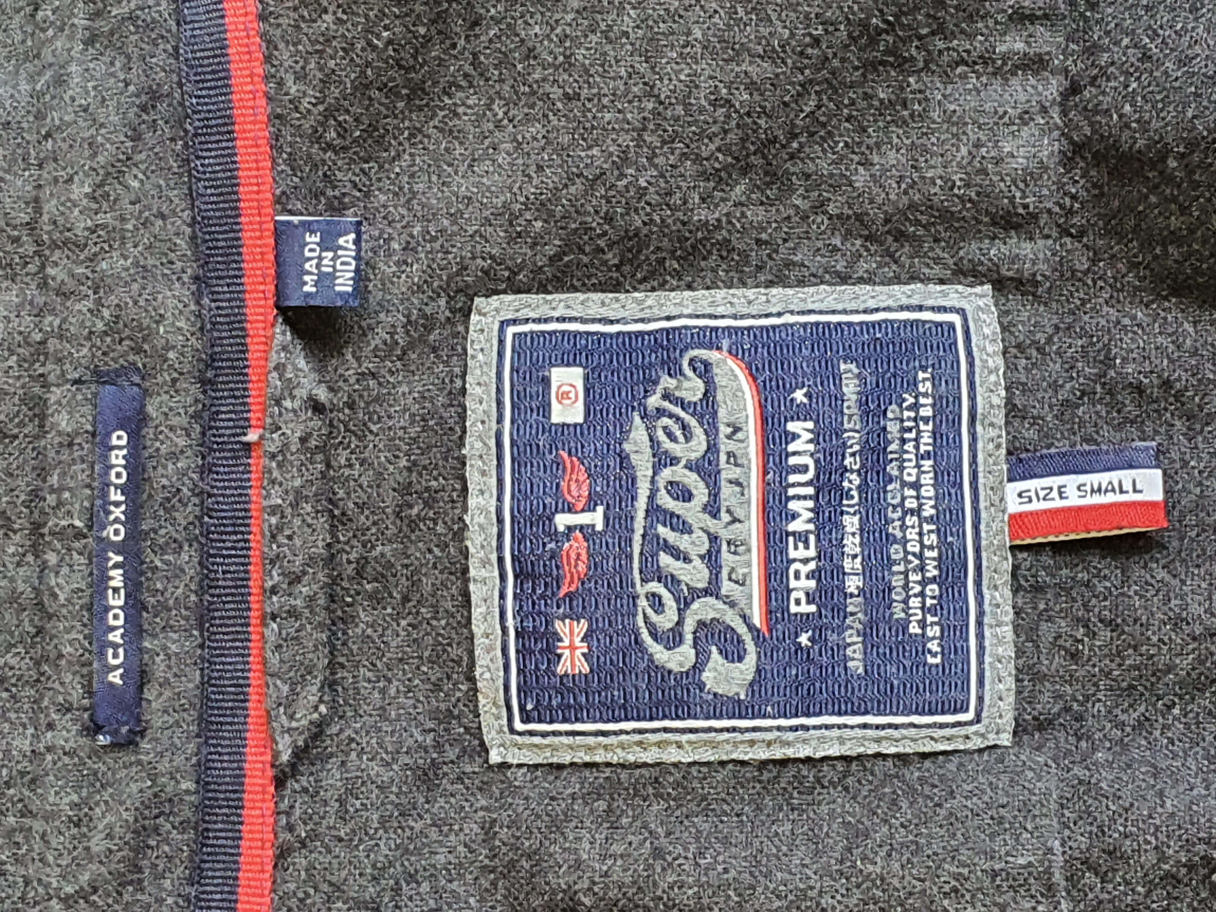 SUPERDRY Mens Dark Grey Shirt Size Small 36" - 38"