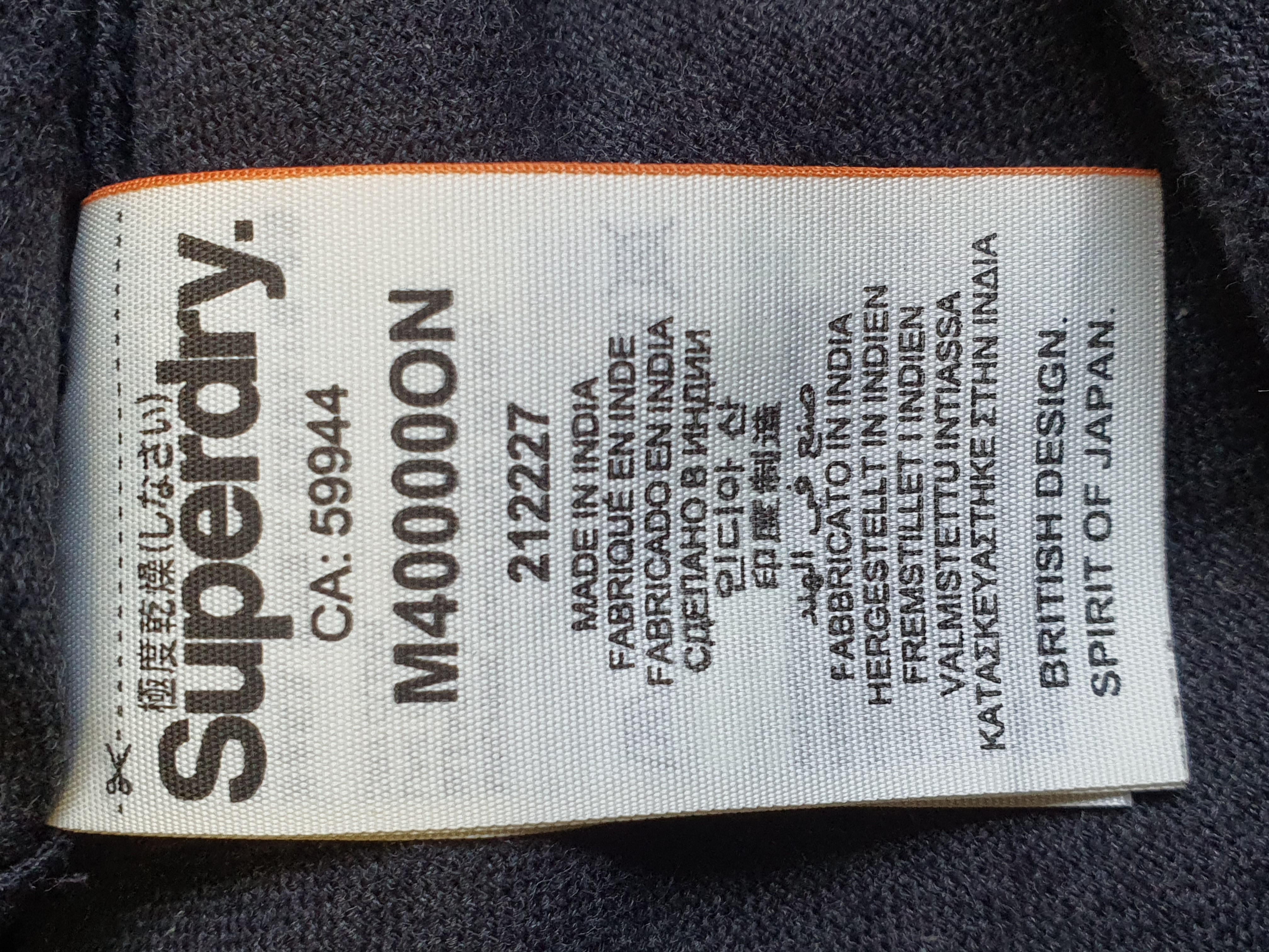 SUPERDRY Mens Dark Grey Shirt Size Small 36" - 38"