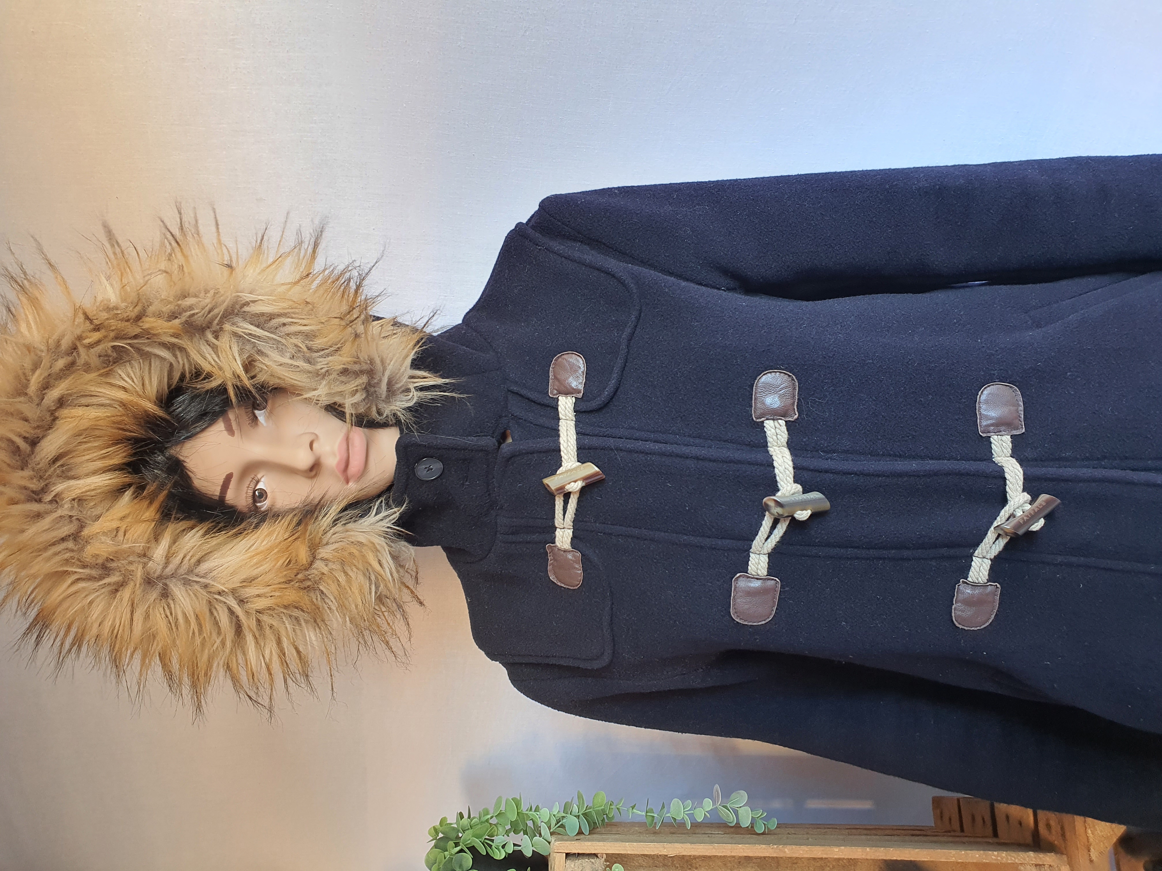 FATFACE Fur Hooded Fleece Winter Coat