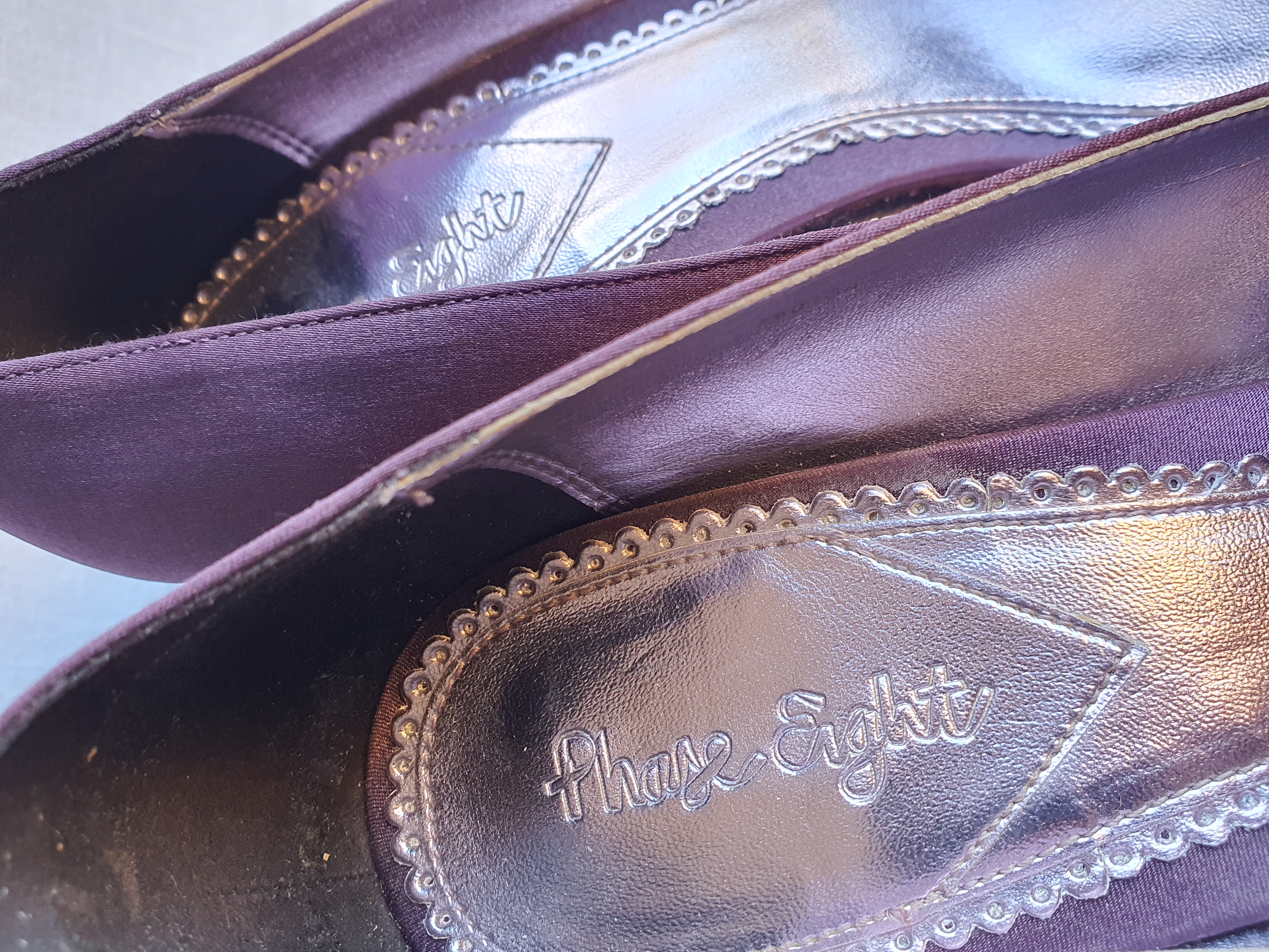 PHASE EIGHT Purple 4" Heeled Court Shoe Size UK5