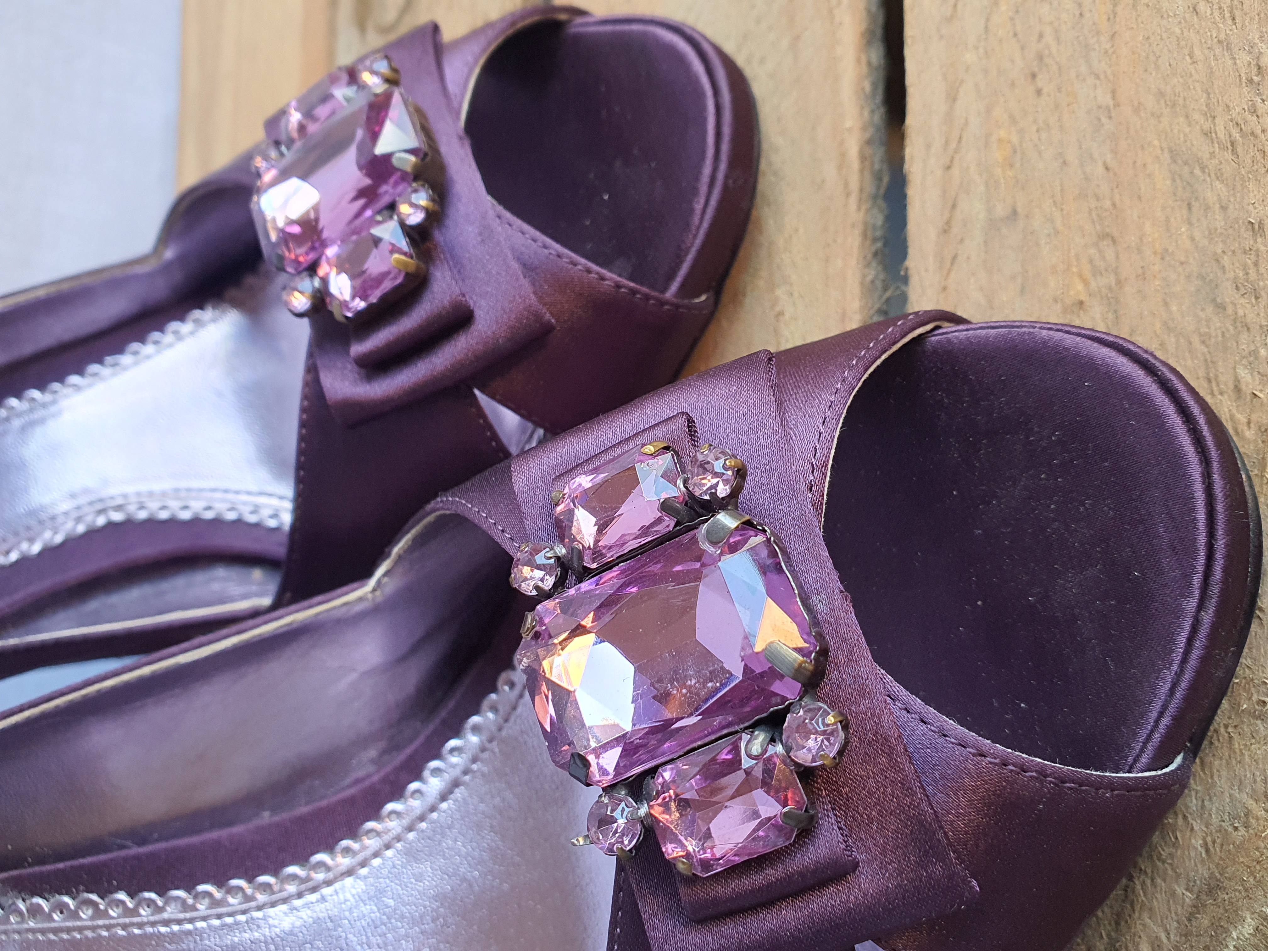 PHASE EIGHT Purple 4" Heeled Court Shoe Size UK5