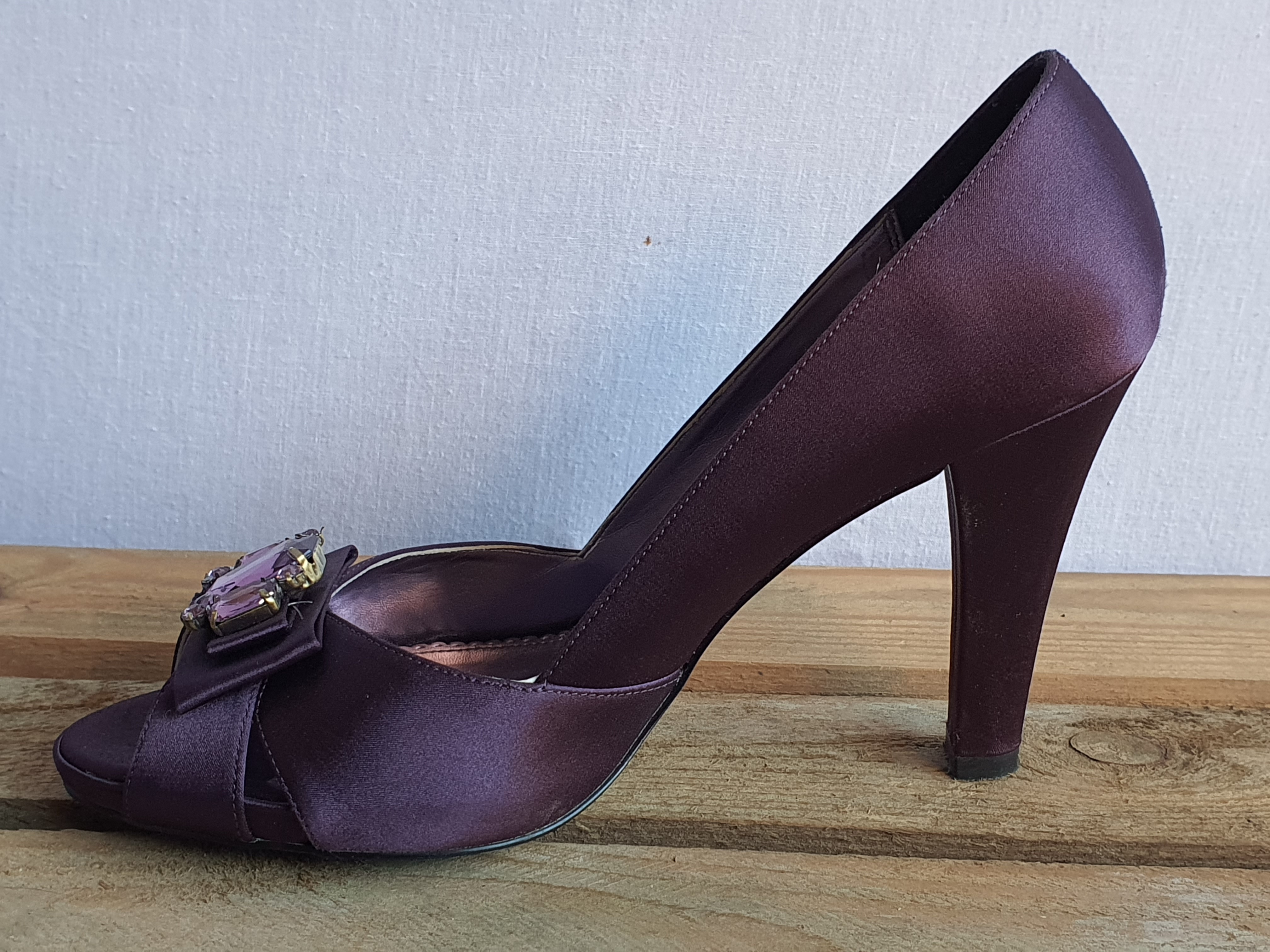 PHASE EIGHT Purple 4" Heeled Court Shoe Size UK5
