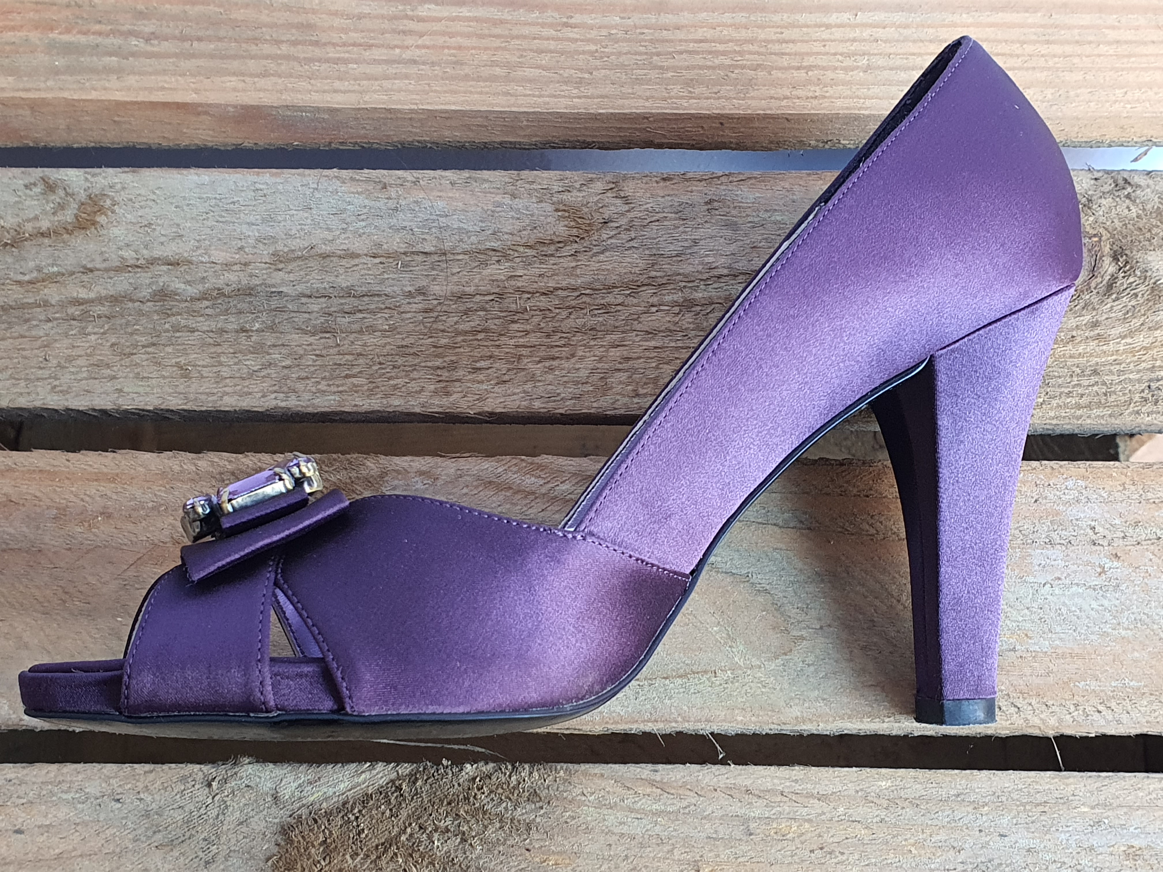 PHASE EIGHT Purple 4" Heeled Court Shoe Size UK5