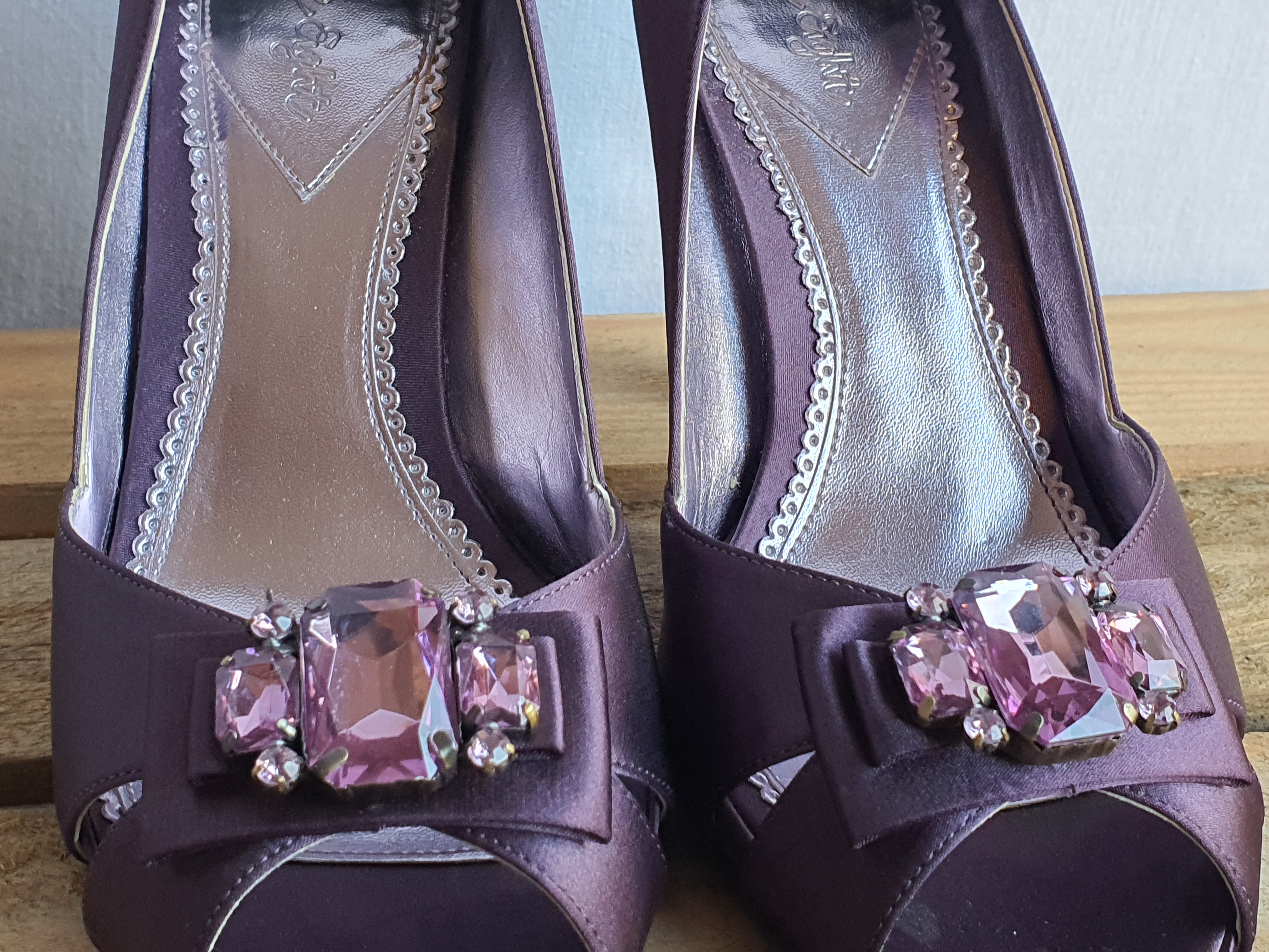 PHASE EIGHT Purple 4" Heeled Court Shoe Size UK5