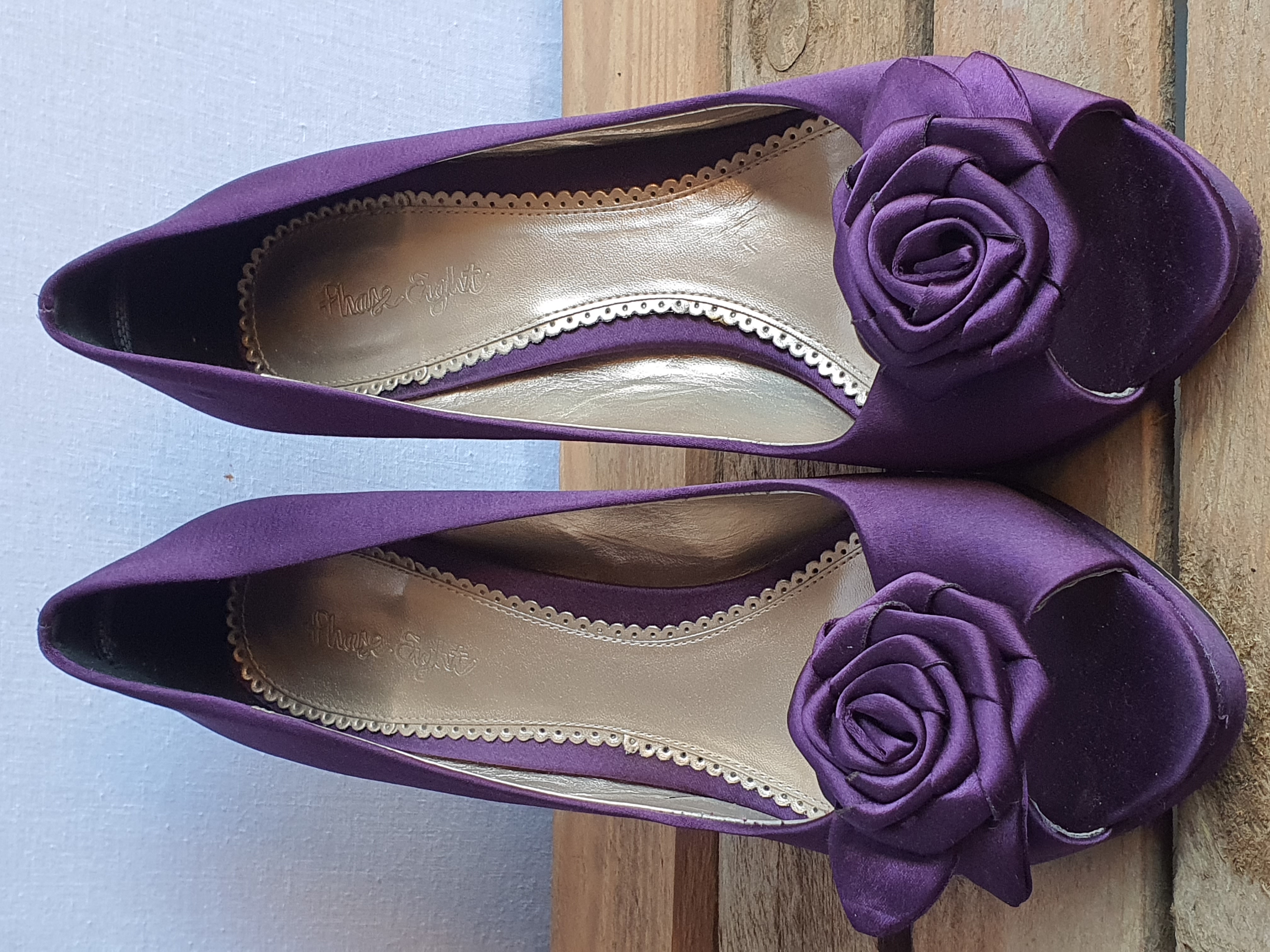 PHASE EIGHT Purple 4" Heeled Court Shoe Size UK6