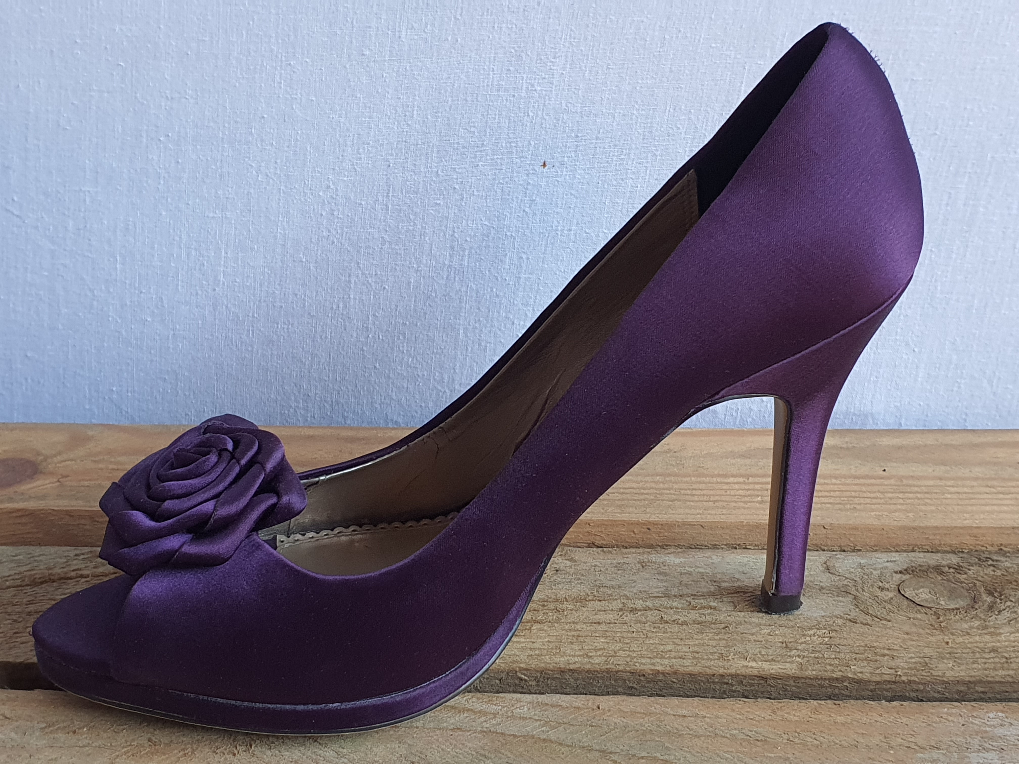 PHASE EIGHT Purple 4" Heeled Court Shoe Size UK6
