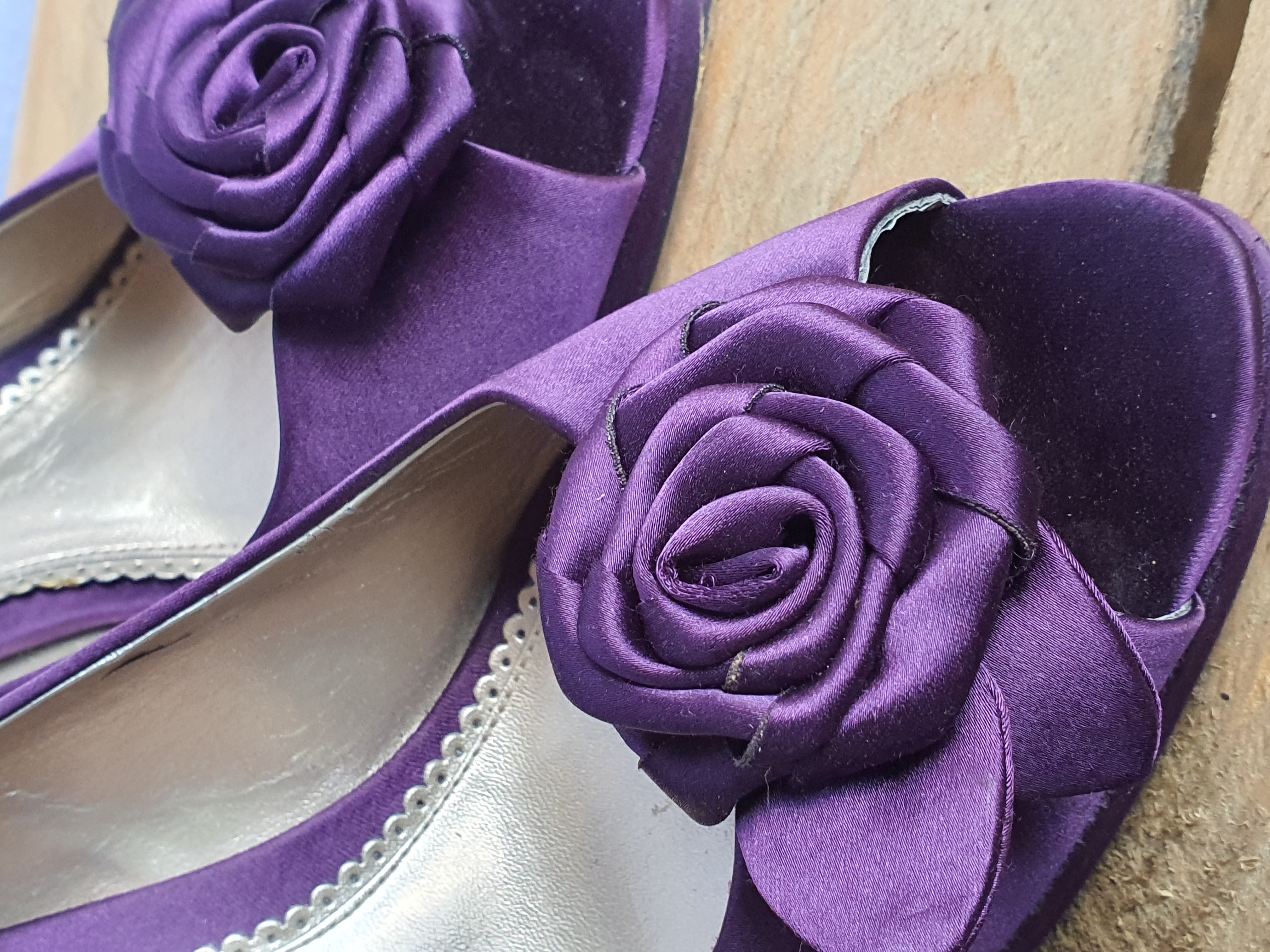 PHASE EIGHT Purple 4" Heeled Court Shoe Size UK6
