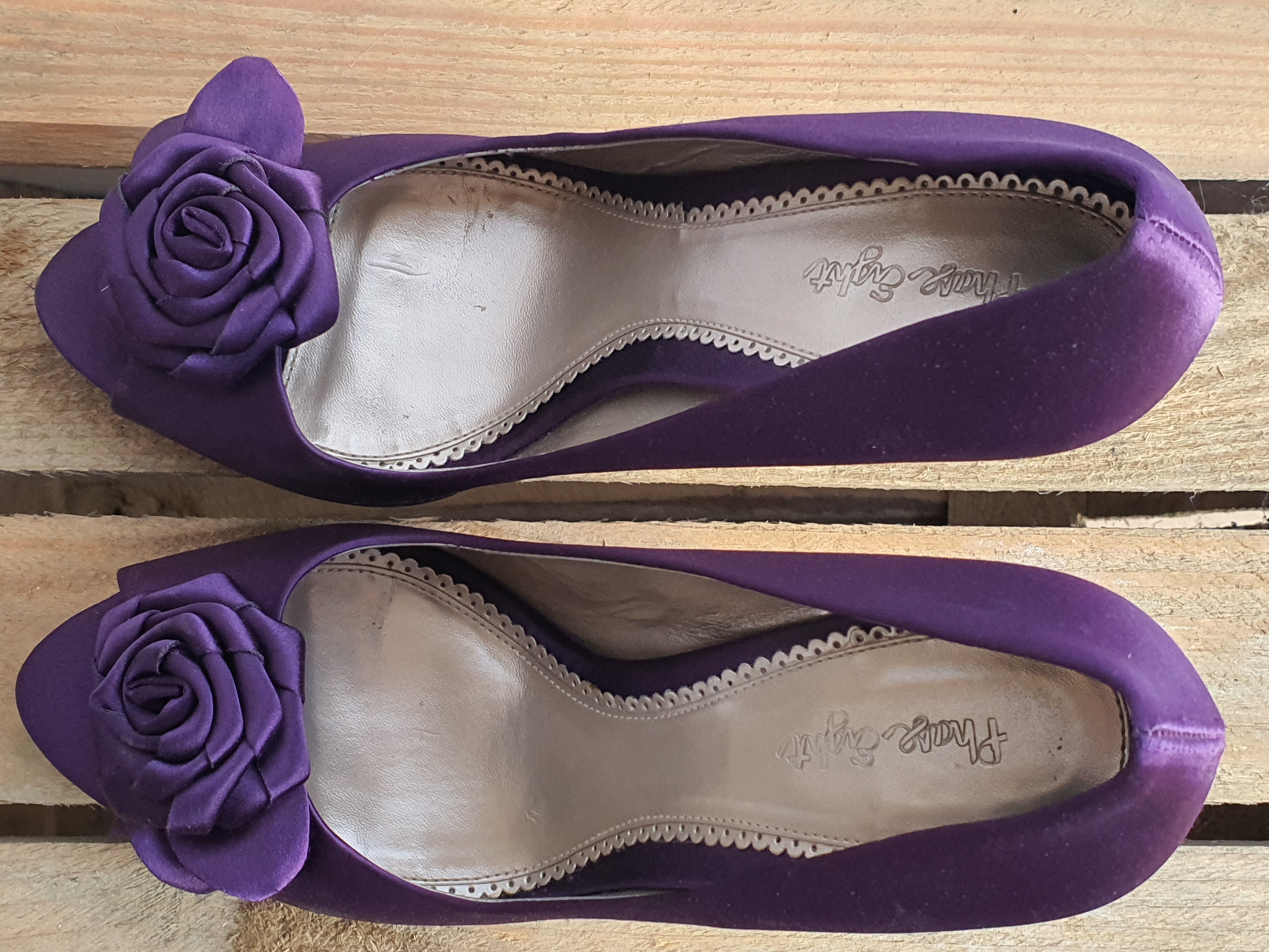 PHASE EIGHT Purple 4" Heeled Court Shoe Size UK6