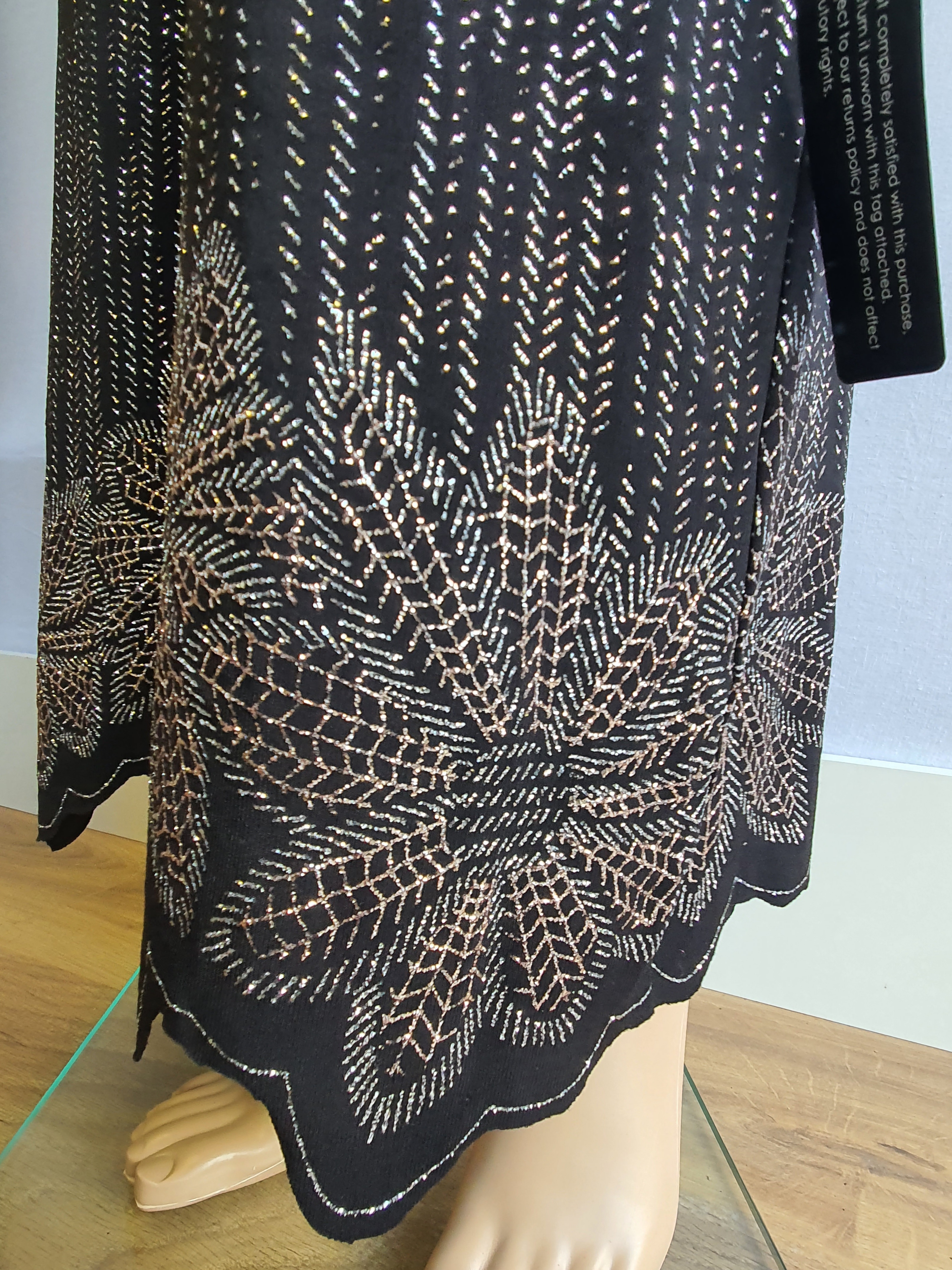 ROMAN Full Length Glitter Detail Maxi Dress Size UK10 - BNWT £60