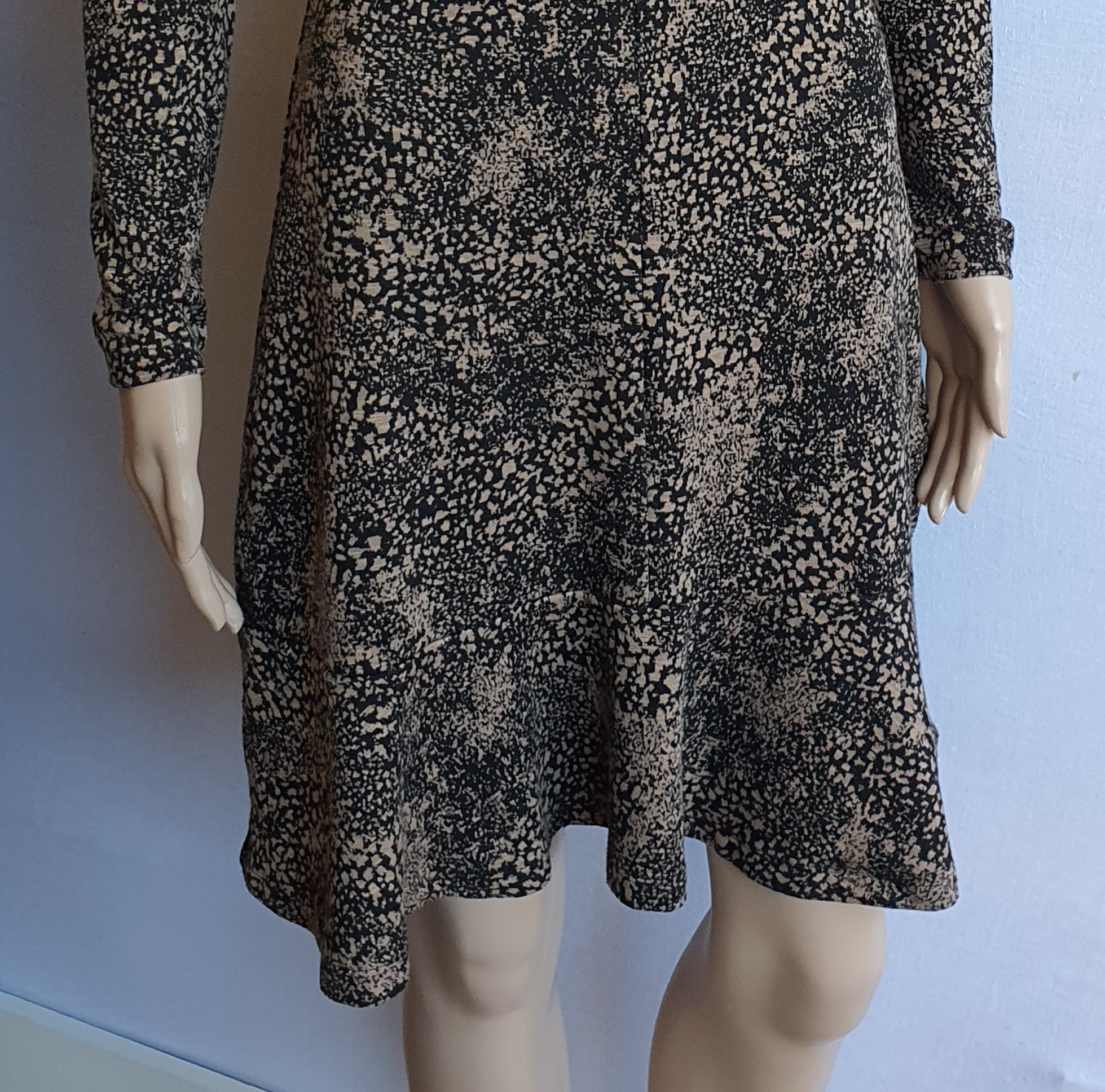 WHISTLES Multicolour Jacquard Leopard Flippy Dress size UK 10